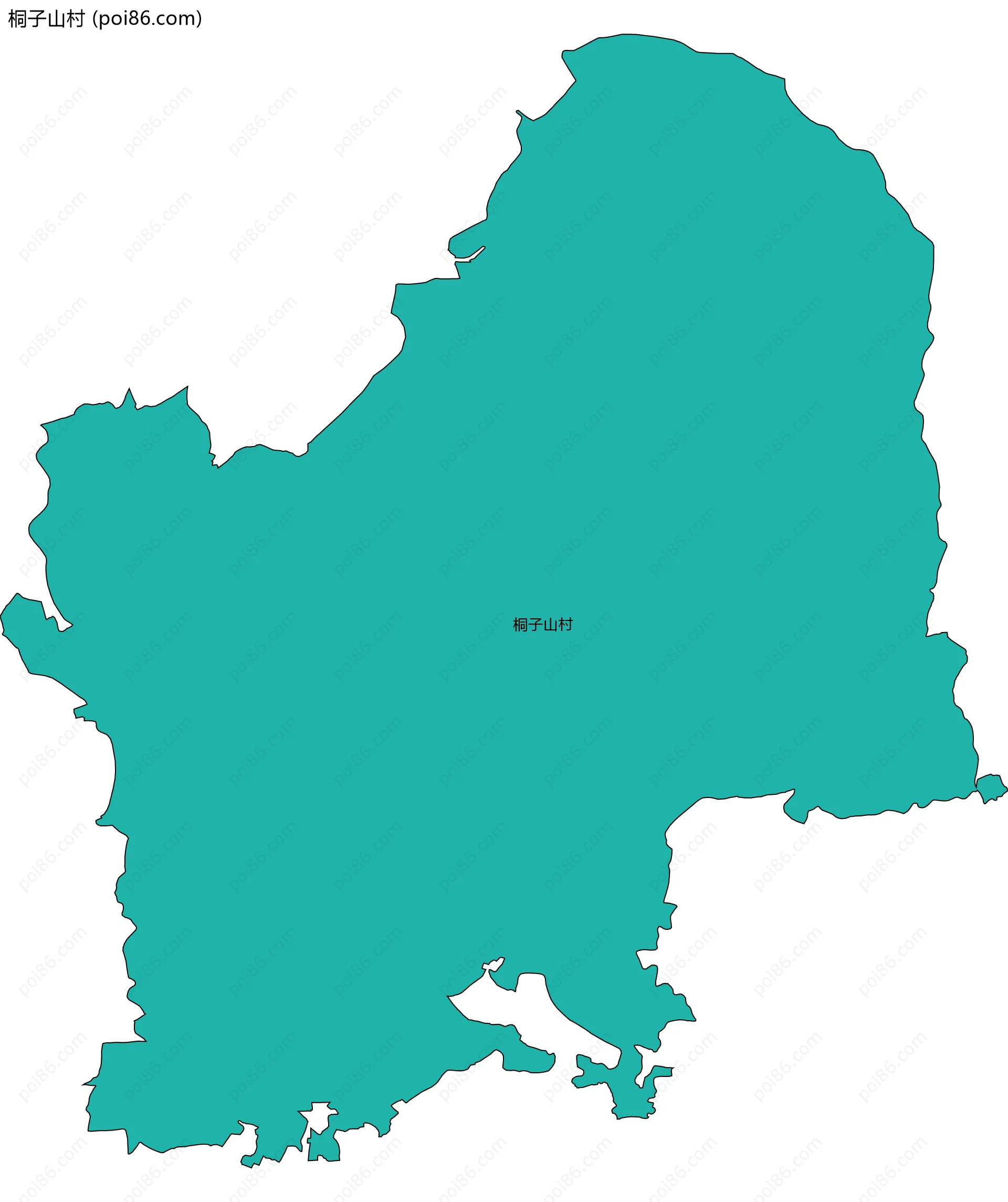 桐子山村边界地图