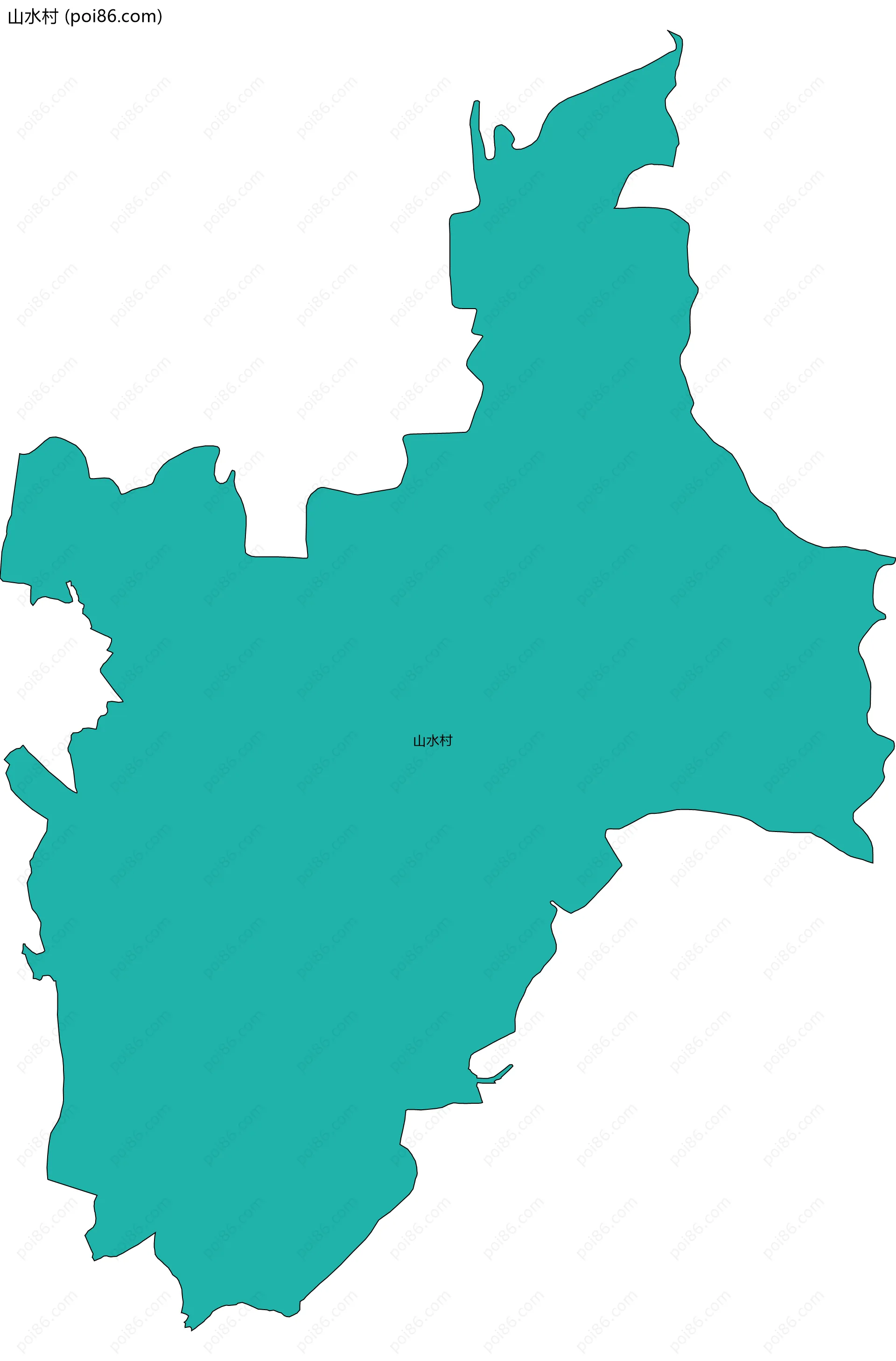 山水村边界地图