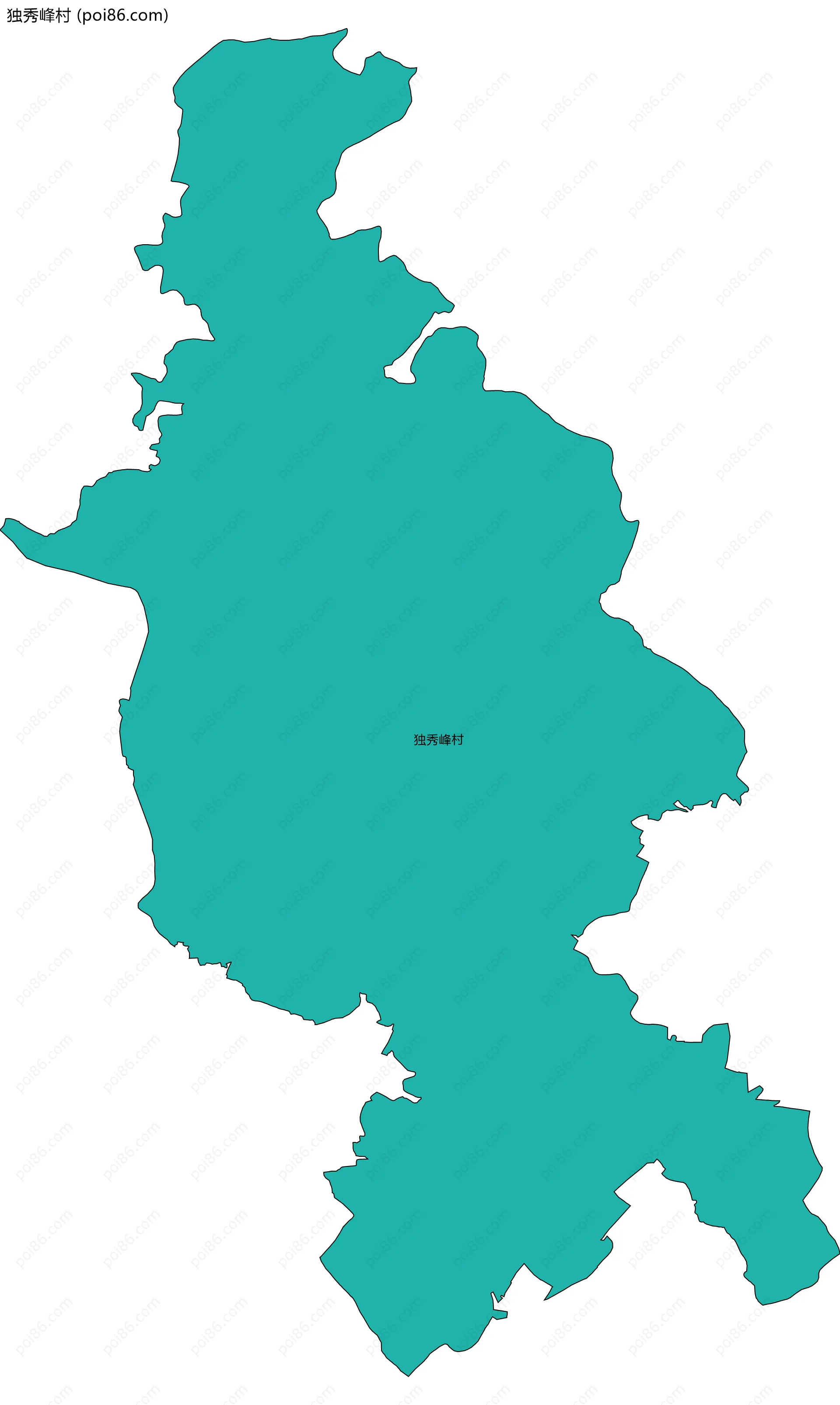 独秀峰村边界地图