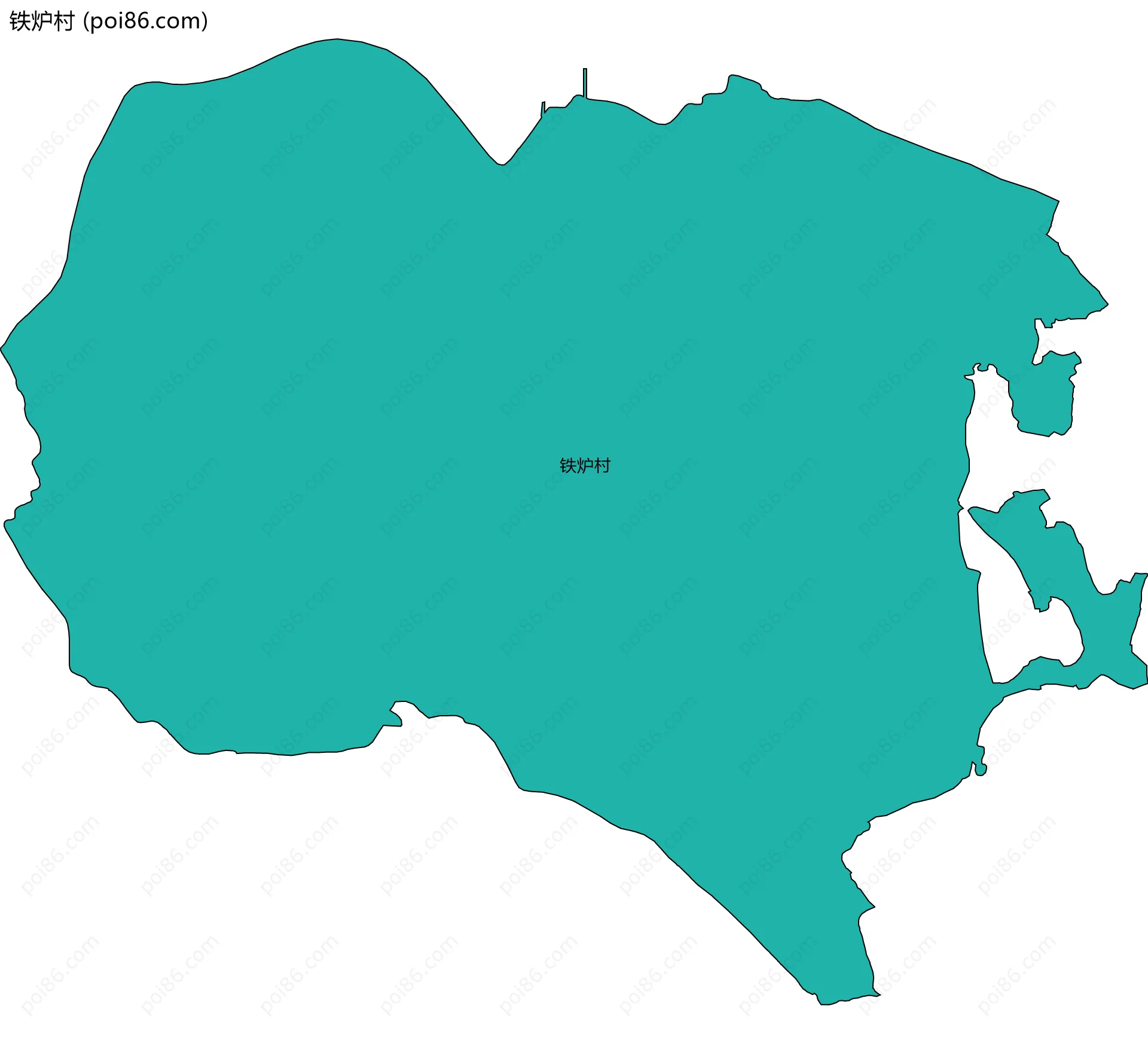 铁炉村边界地图