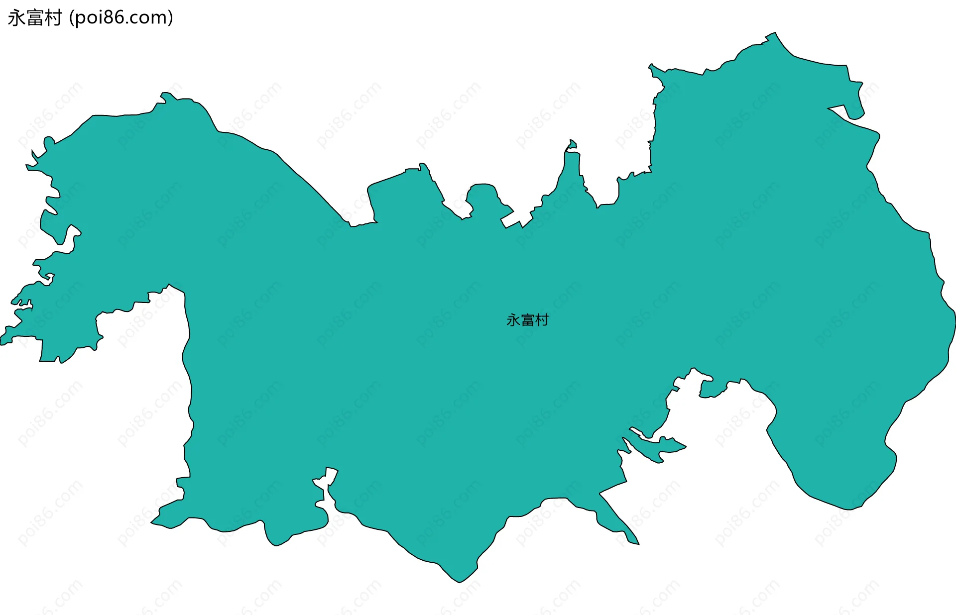 永富村边界地图