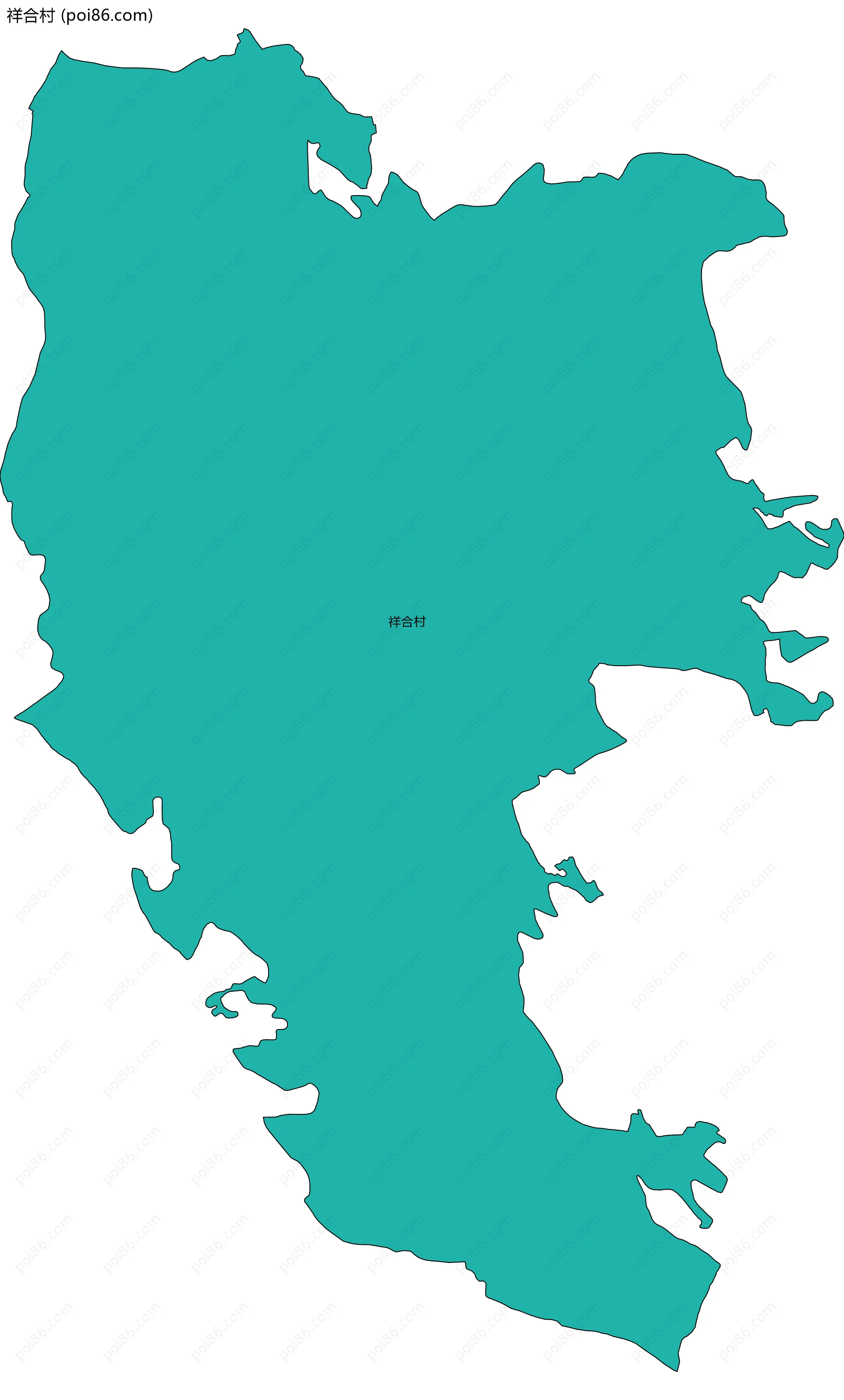 祥合村边界地图
