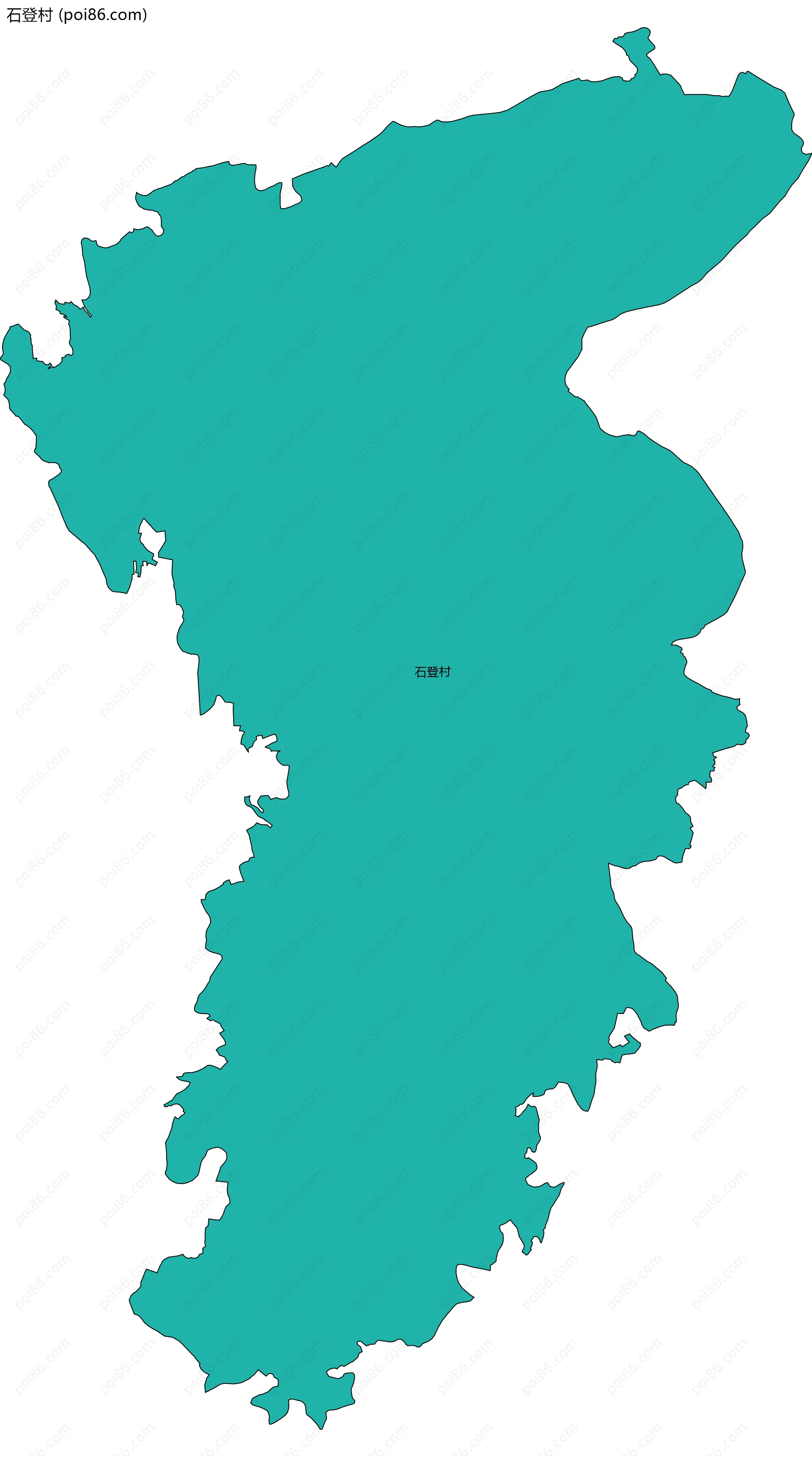 石登村边界地图