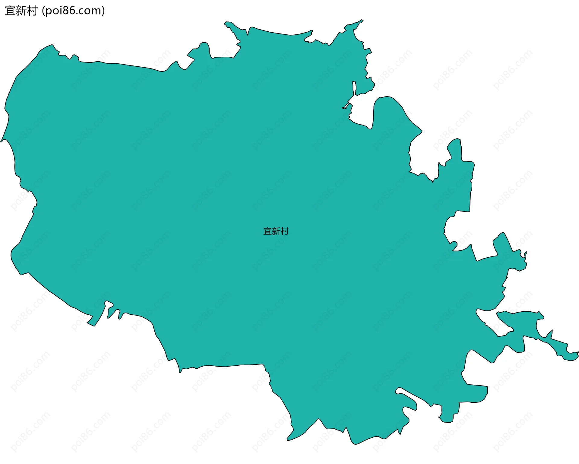 宜新村边界地图
