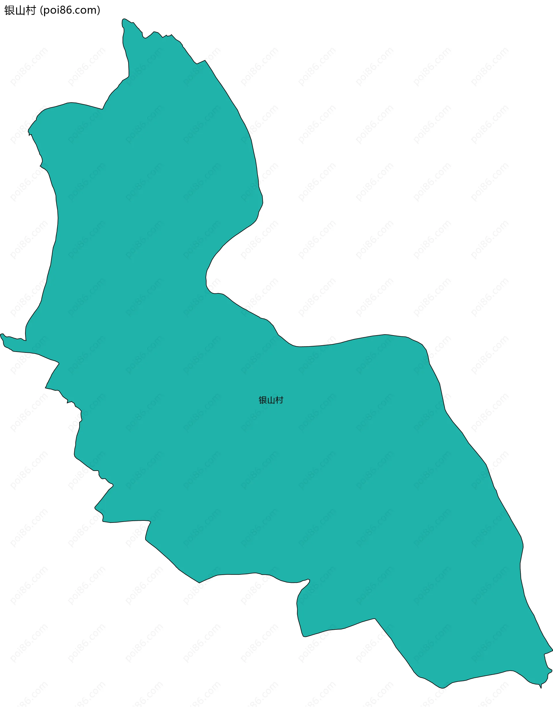 银山村边界地图