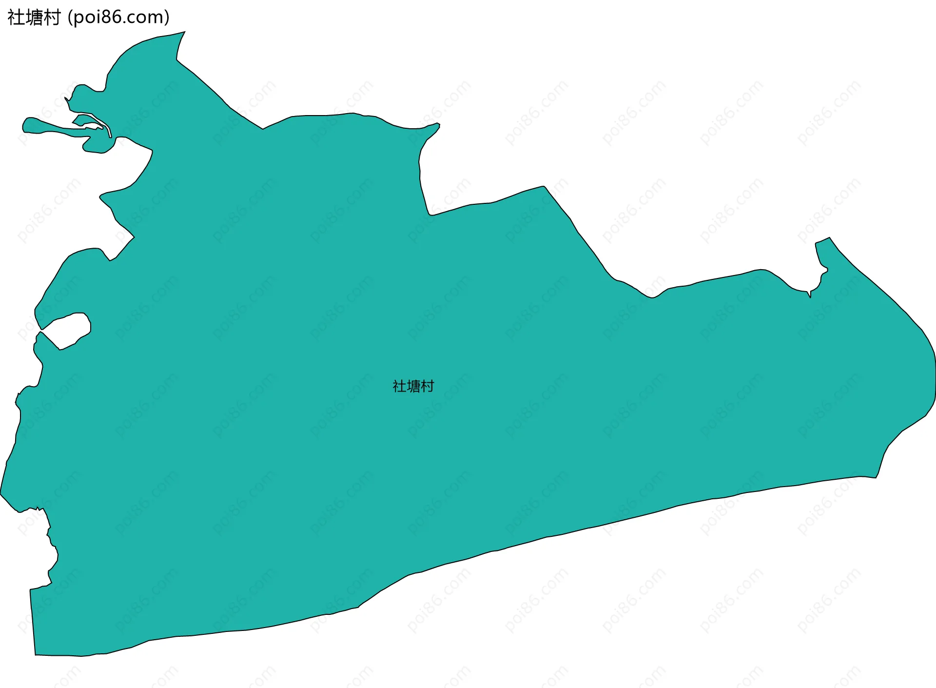 社塘村边界地图