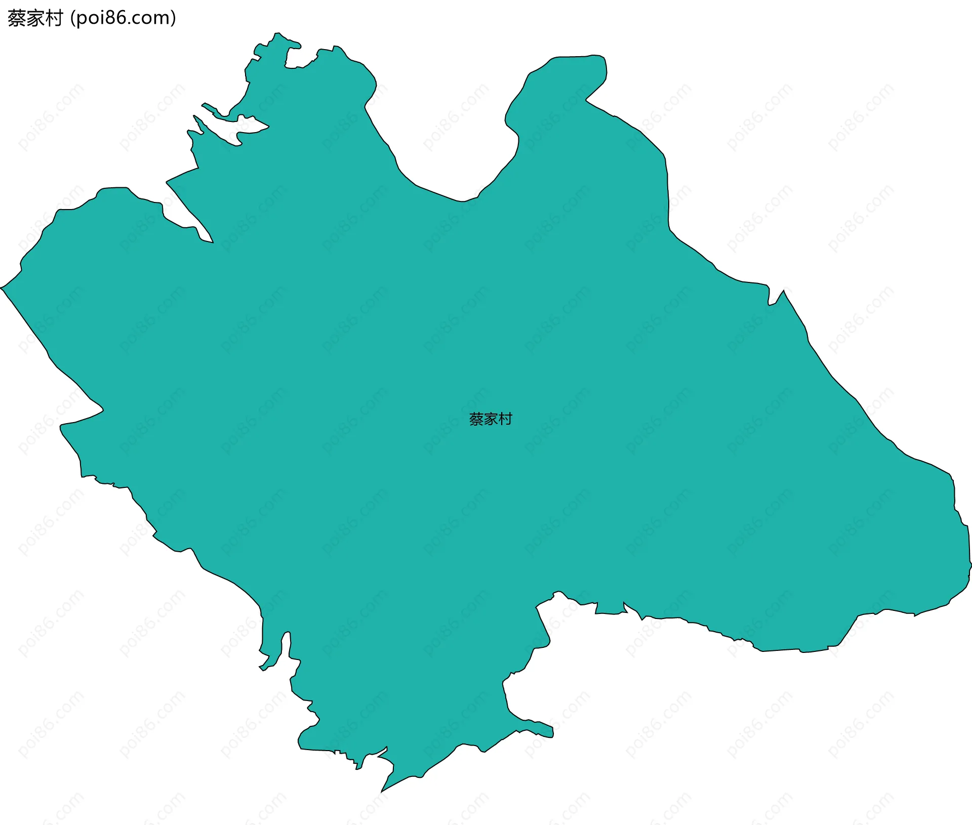 蔡家村边界地图