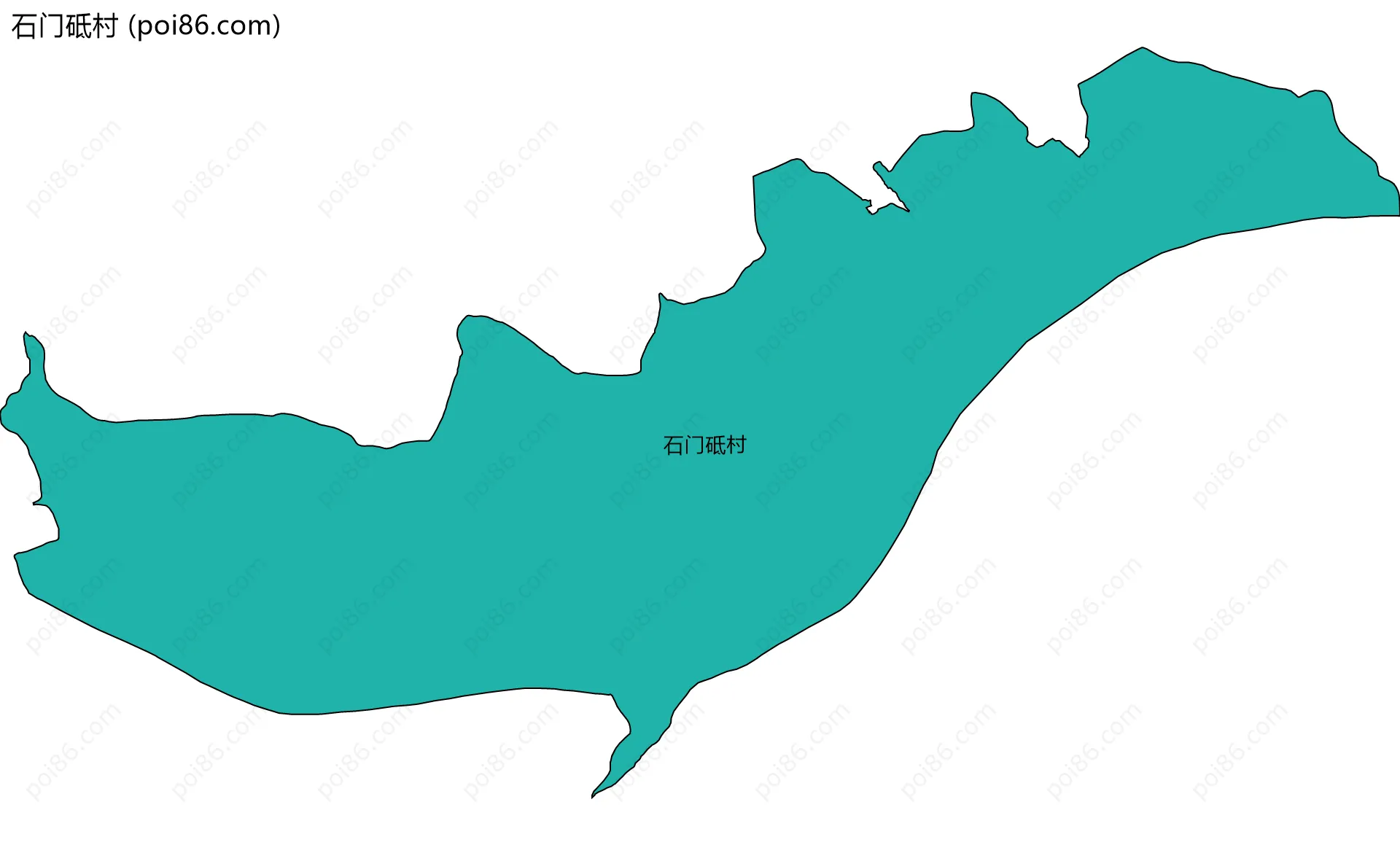 石门砥村边界地图