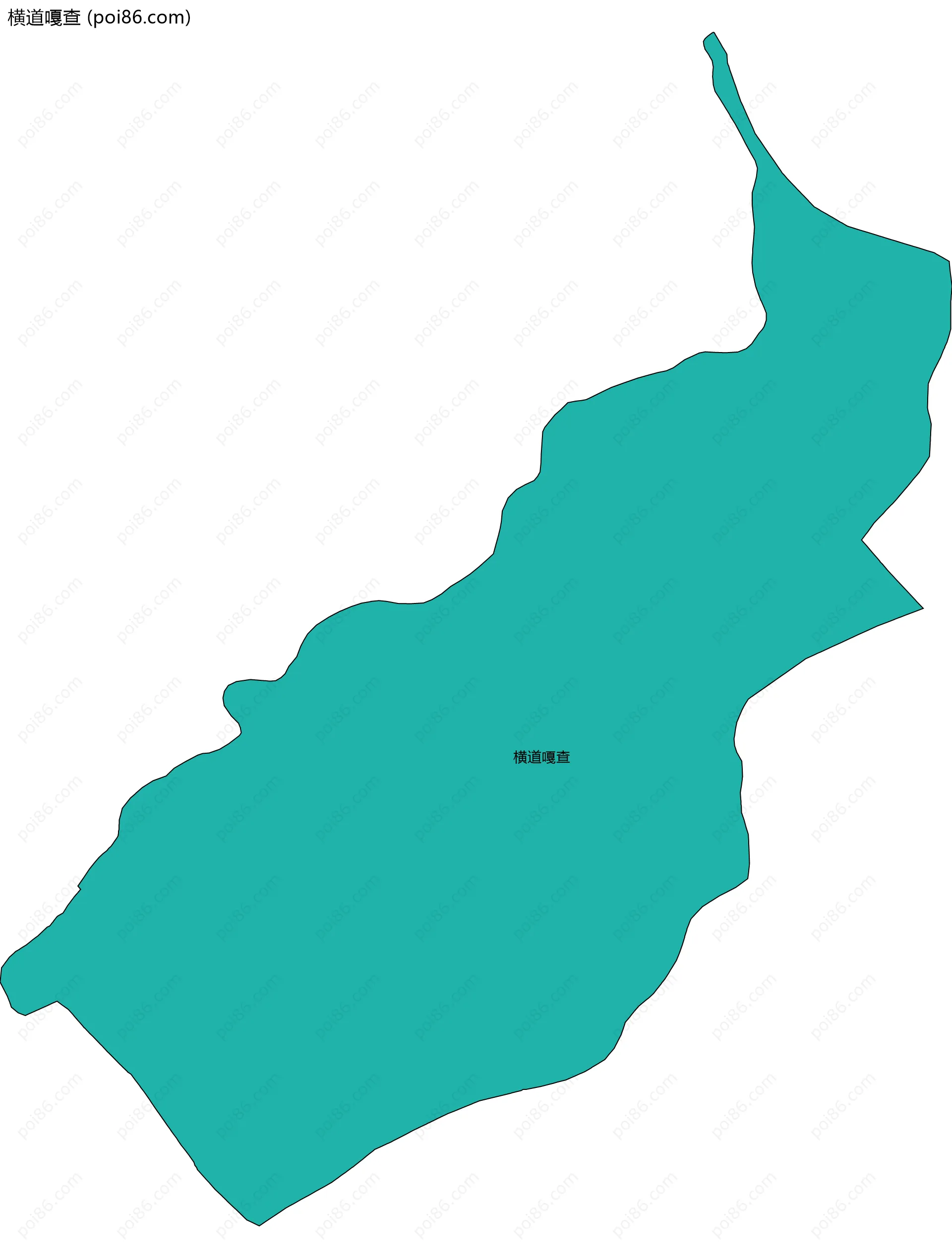 横道嘎查边界地图