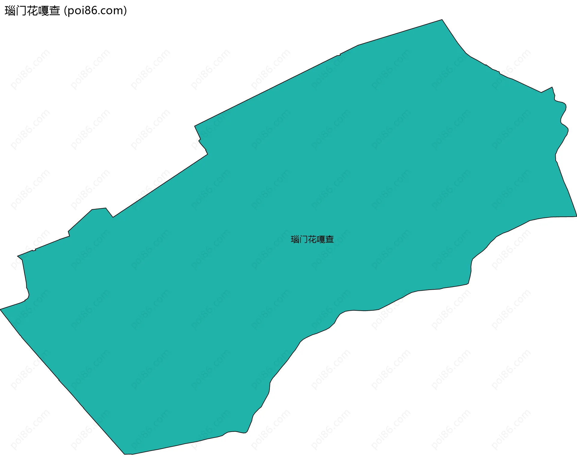 瑙门花嘎查边界地图