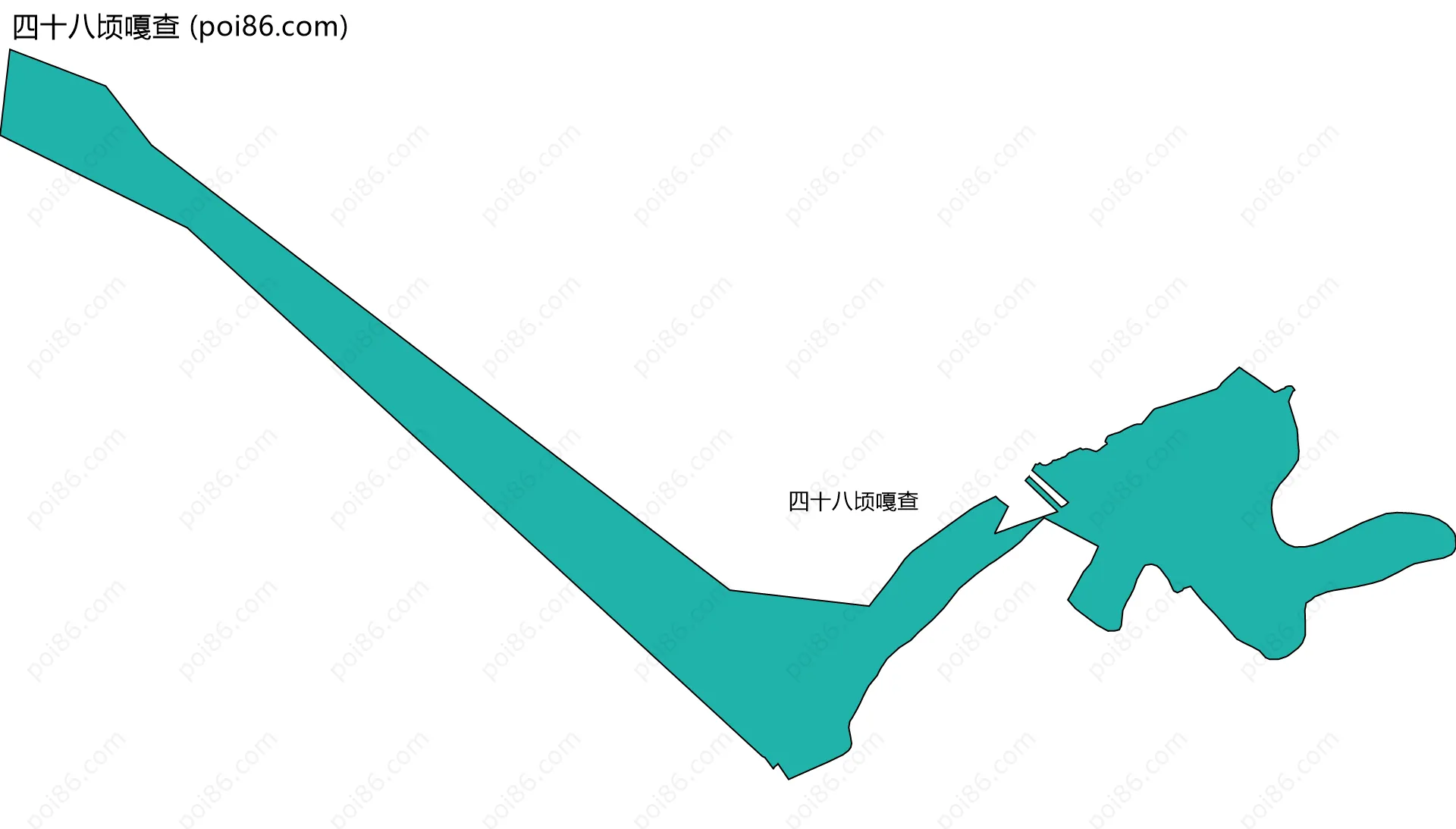 四十八顷嘎查边界地图
