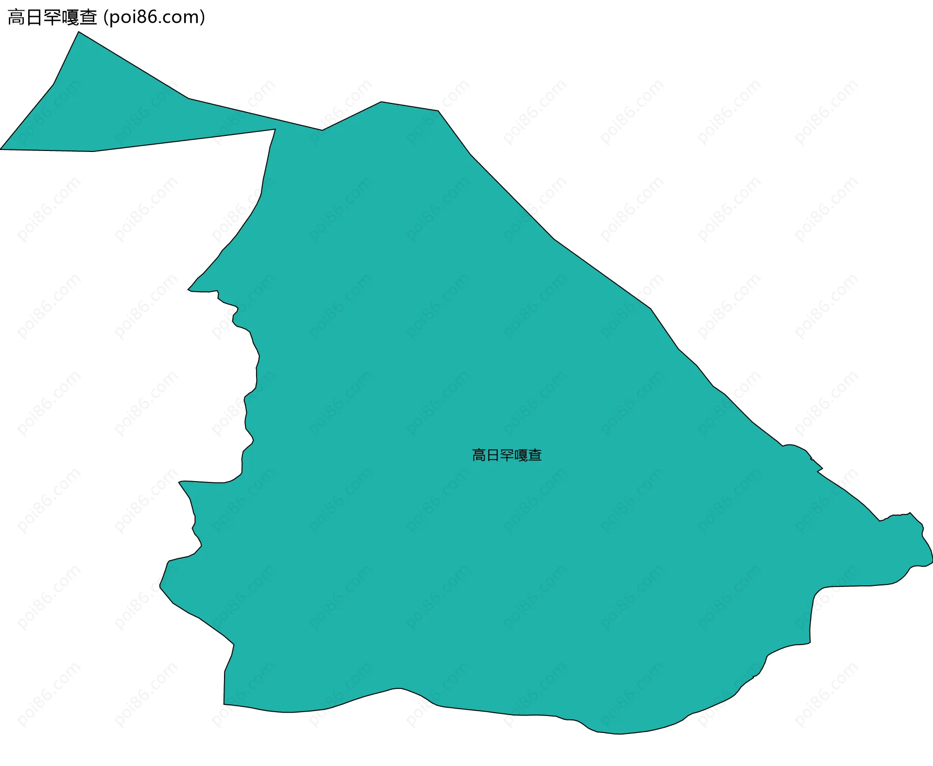 高日罕嘎查边界地图