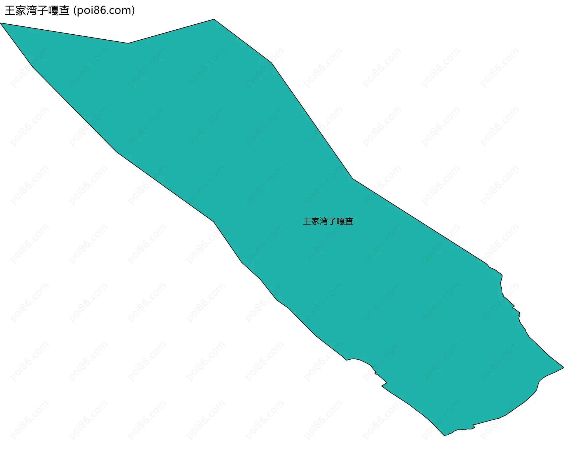 王家湾子嘎查边界地图