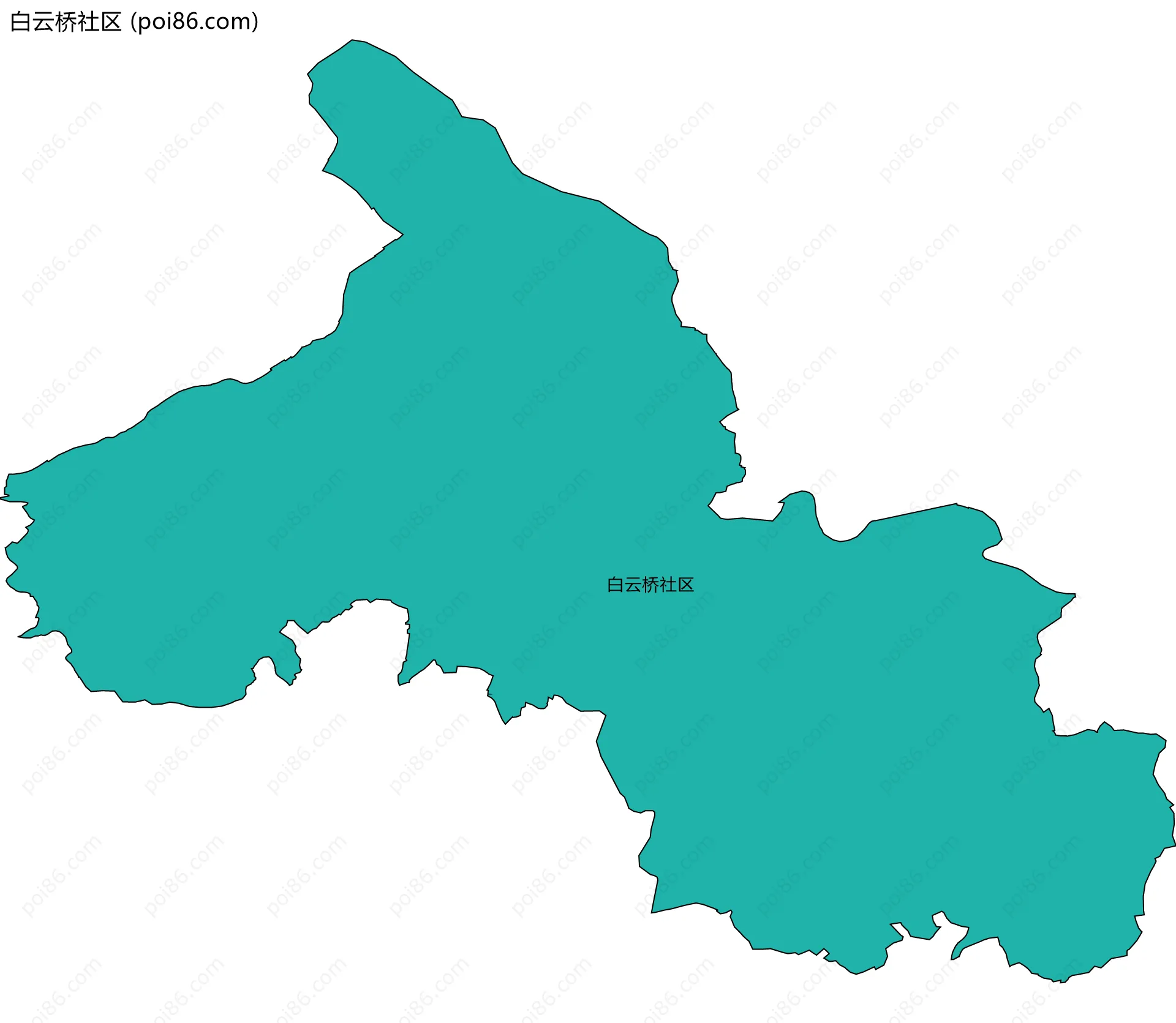 白云桥社区边界地图