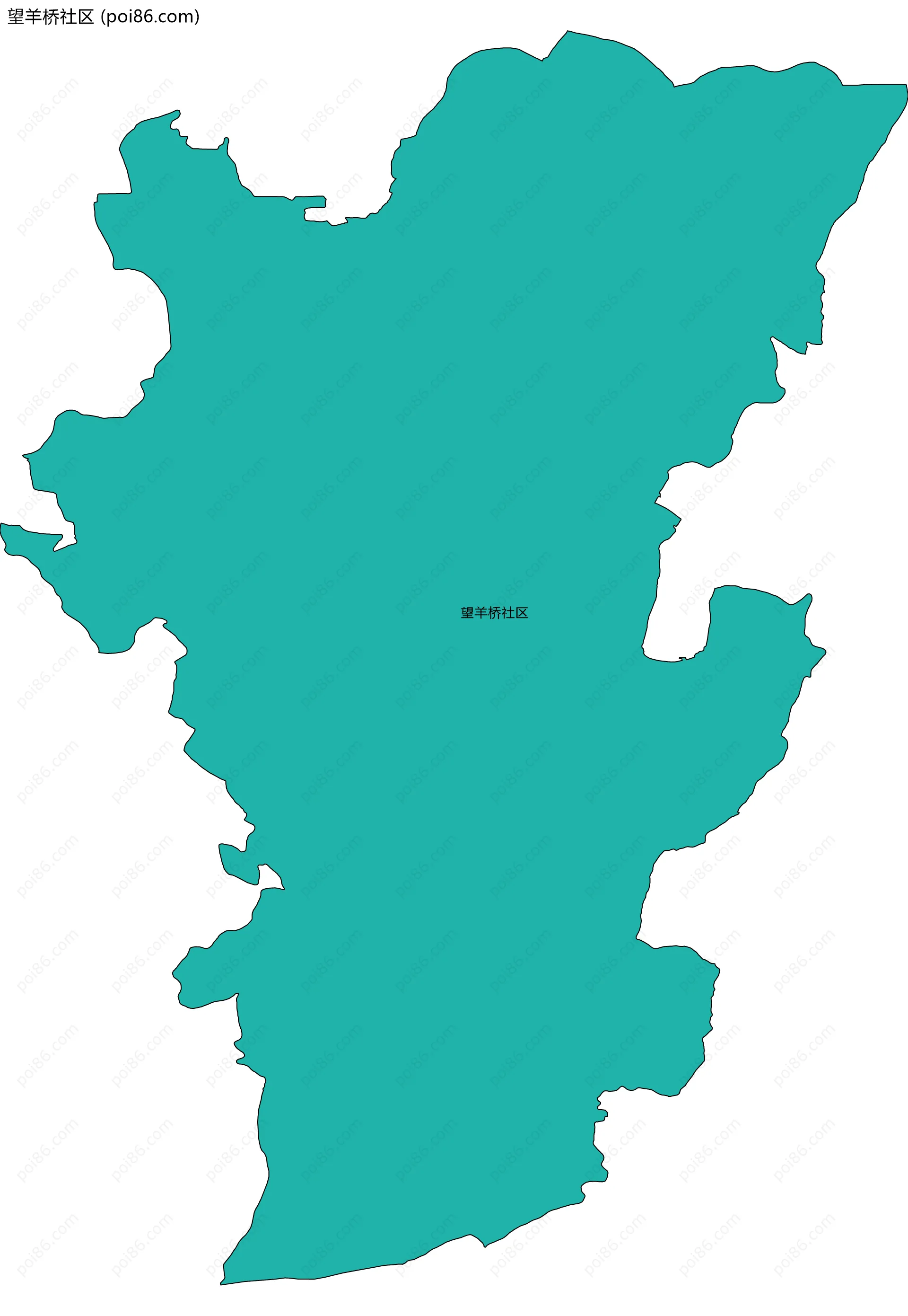 望羊桥社区边界地图