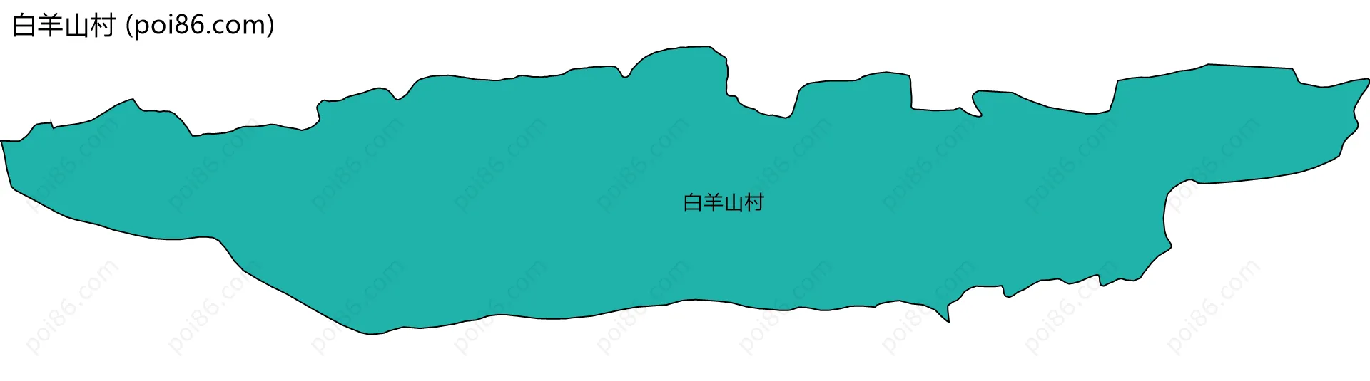 白羊山村边界地图