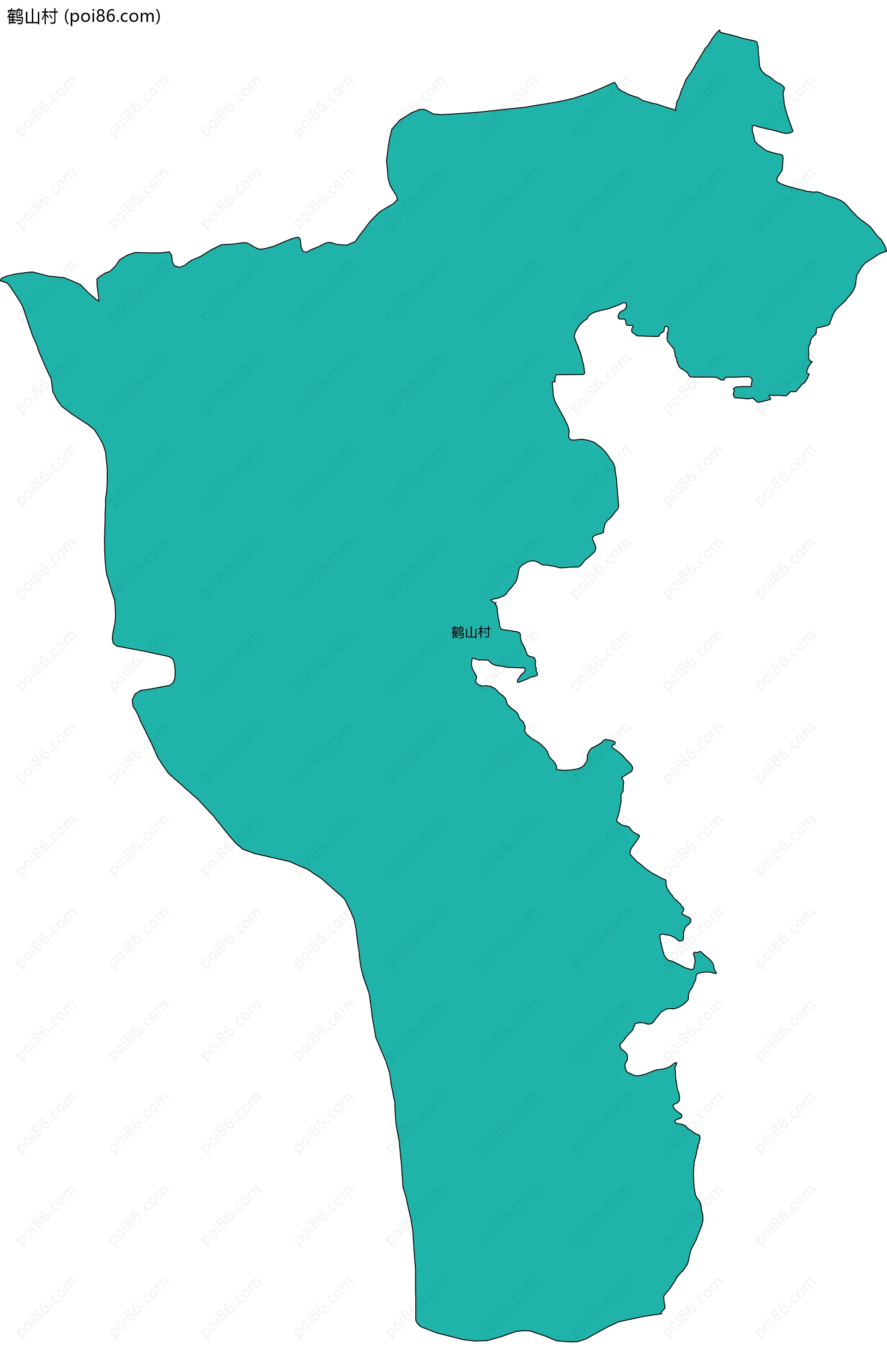 鹤山村边界地图