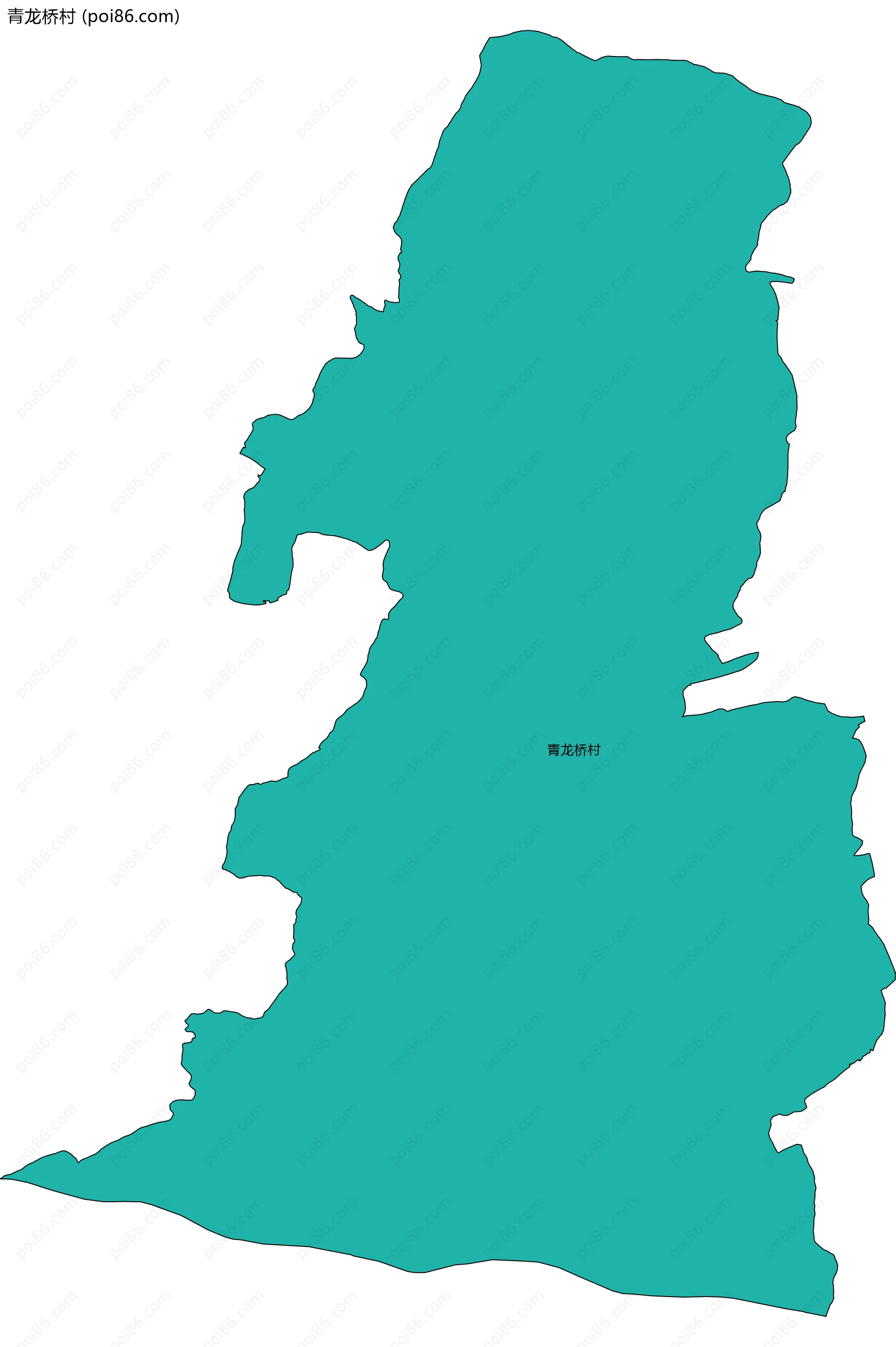 青龙桥村边界地图