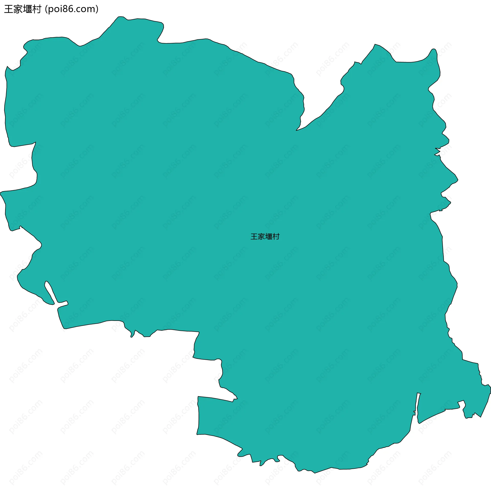 王家堰村边界地图