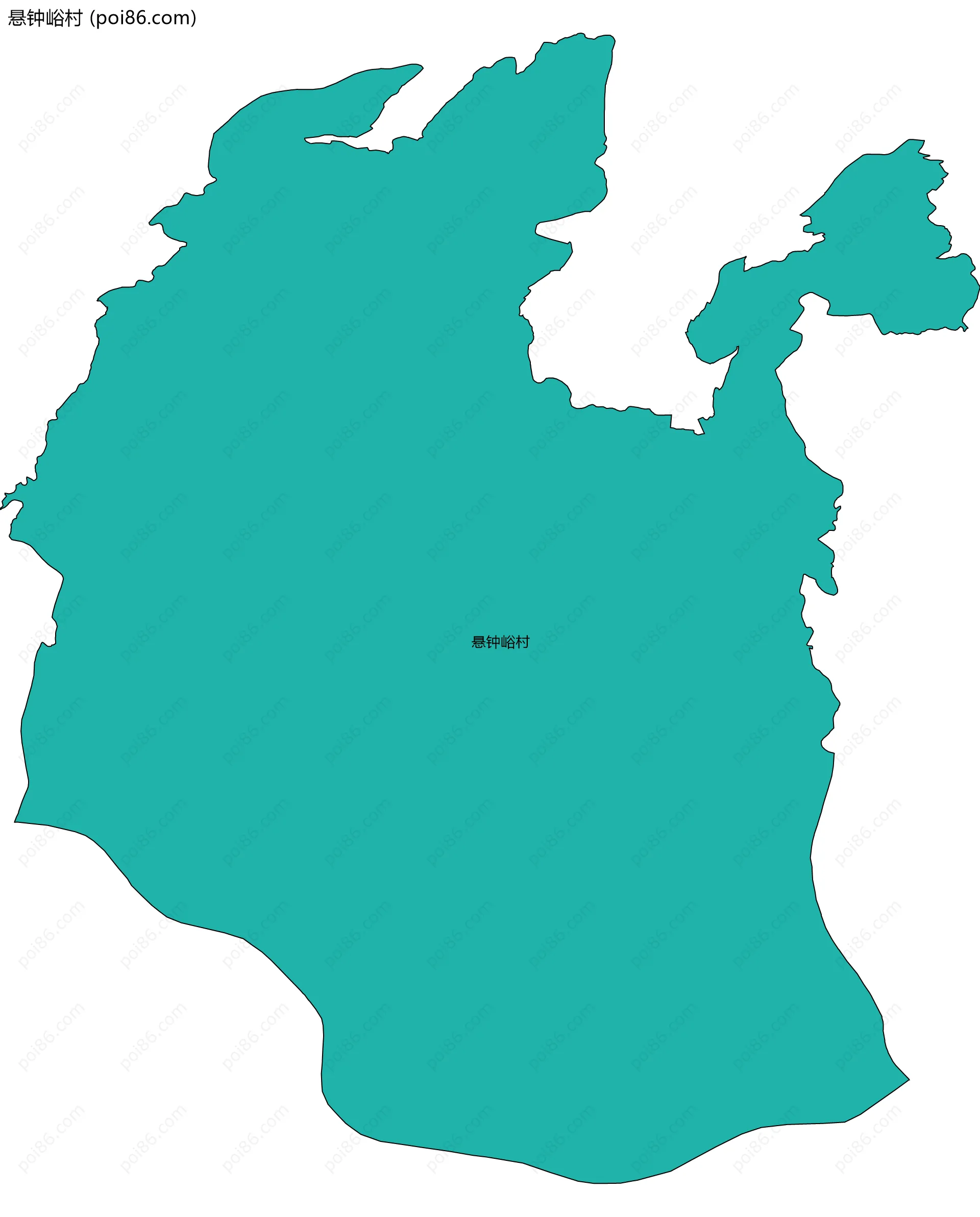 悬钟峪村边界地图