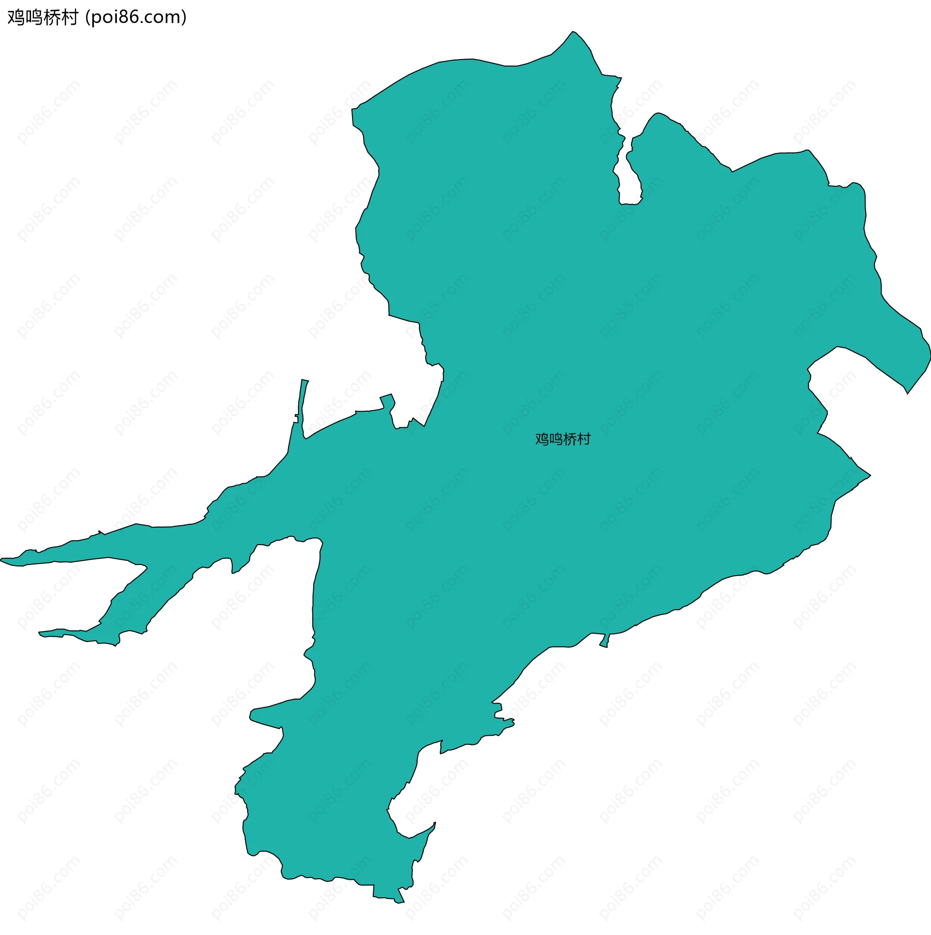 鸡鸣桥村边界地图