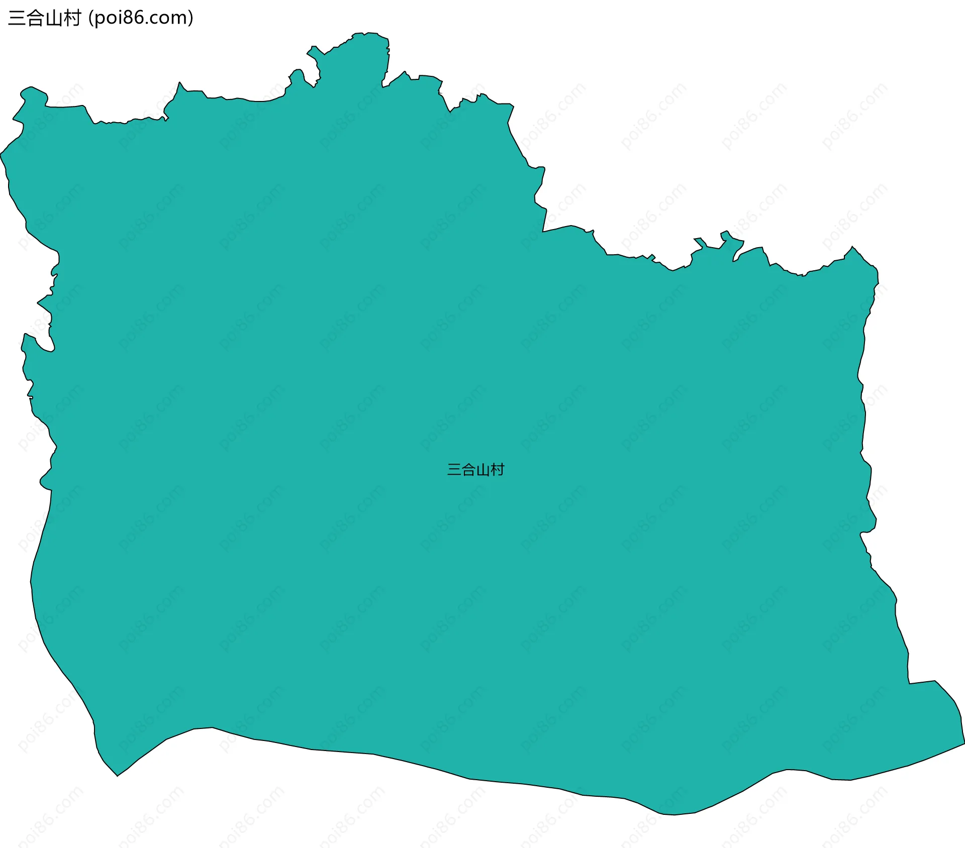 三合山村边界地图
