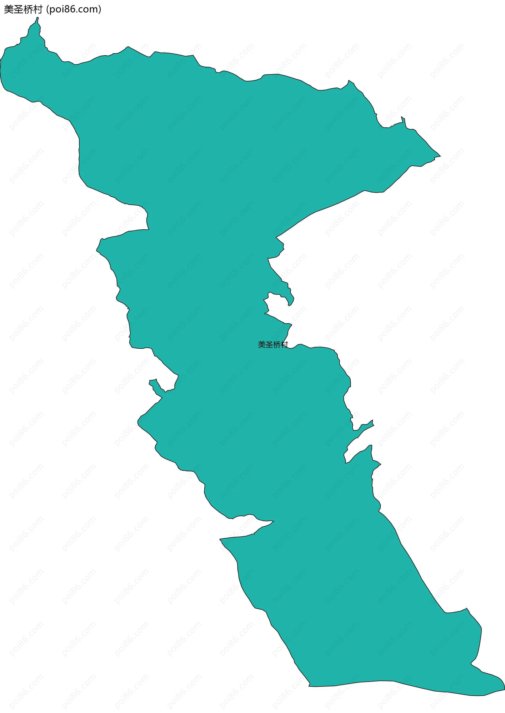 美圣桥村边界地图