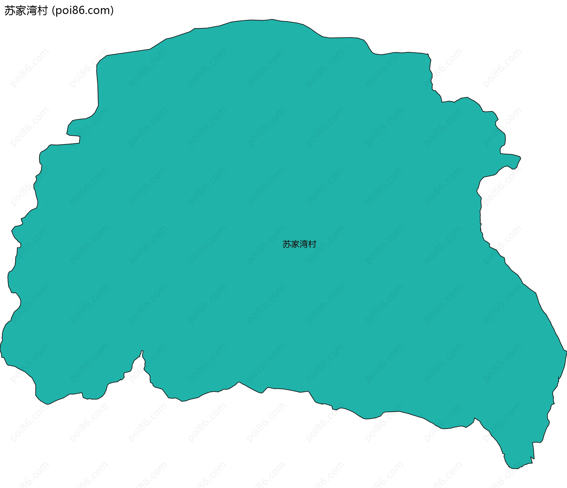 苏家湾村边界地图