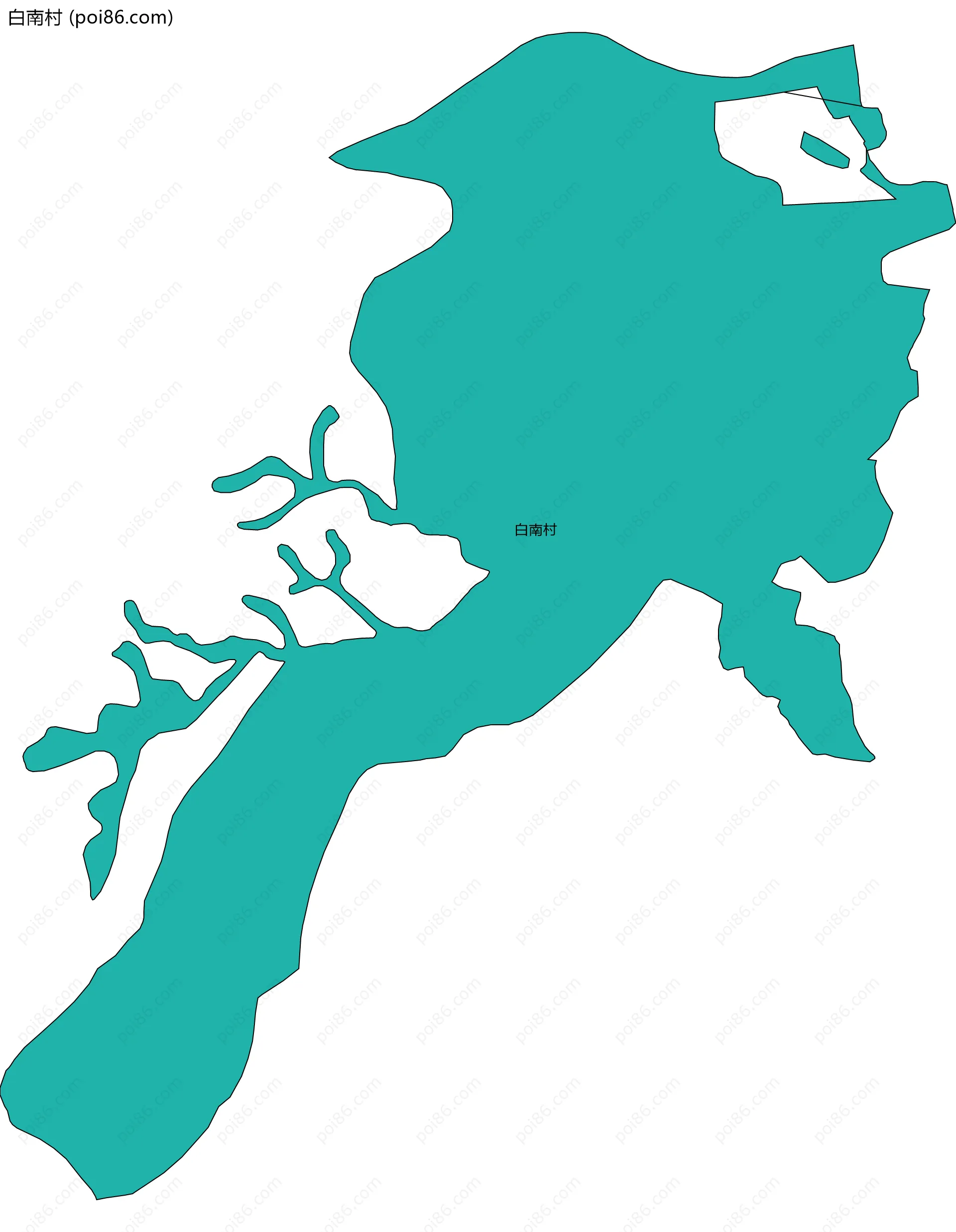 白南村边界地图