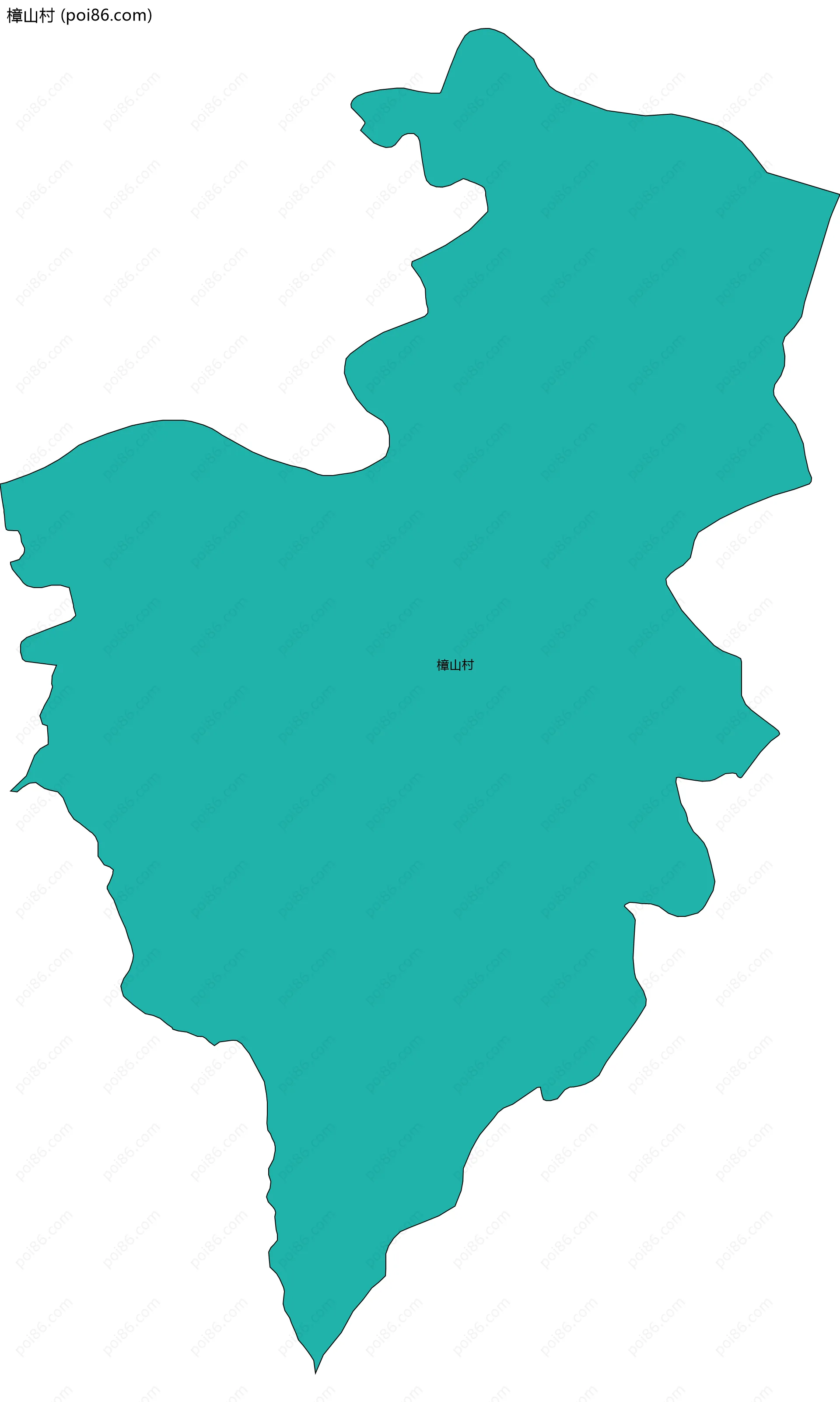 樟山村边界地图