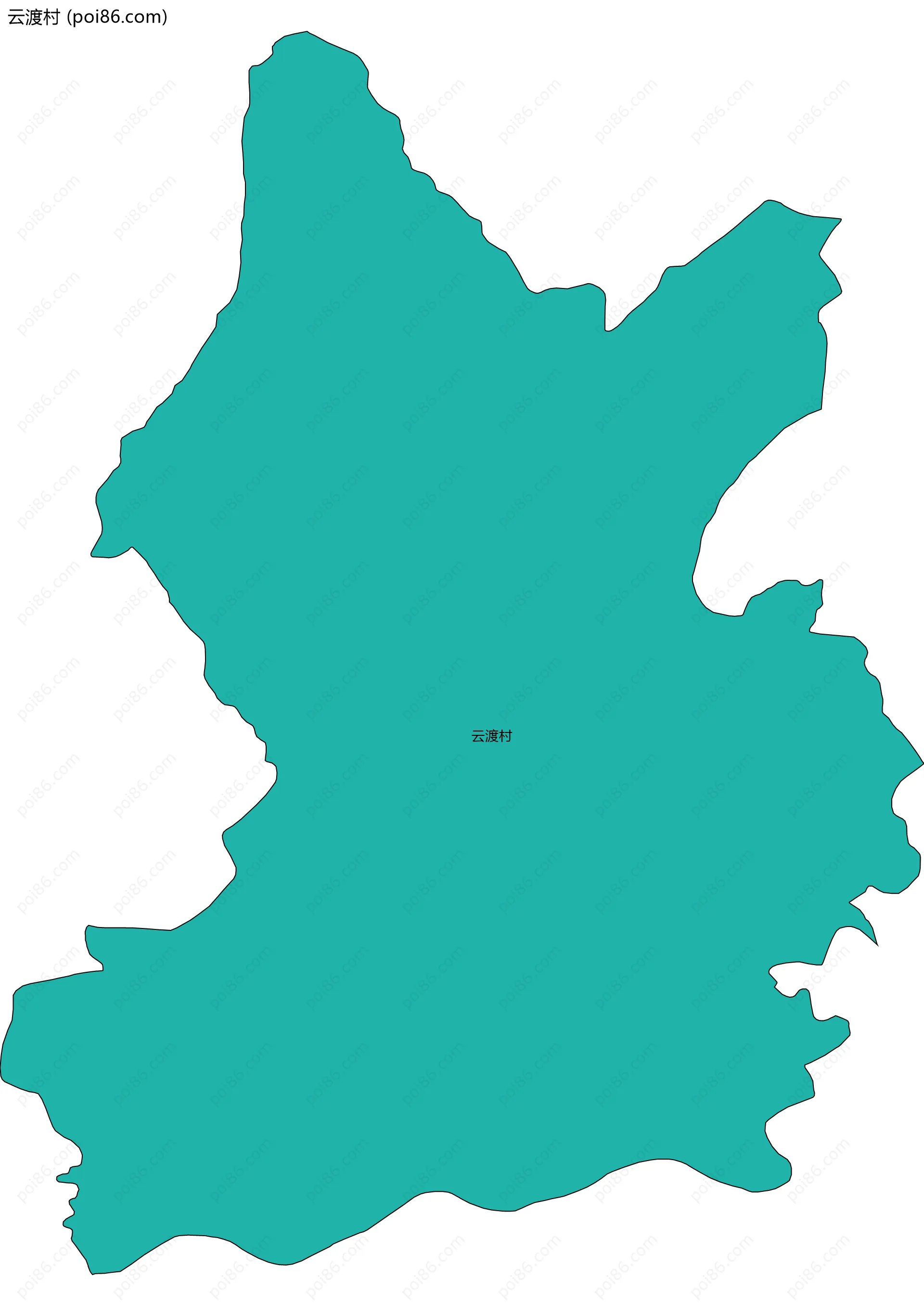 云渡村边界地图