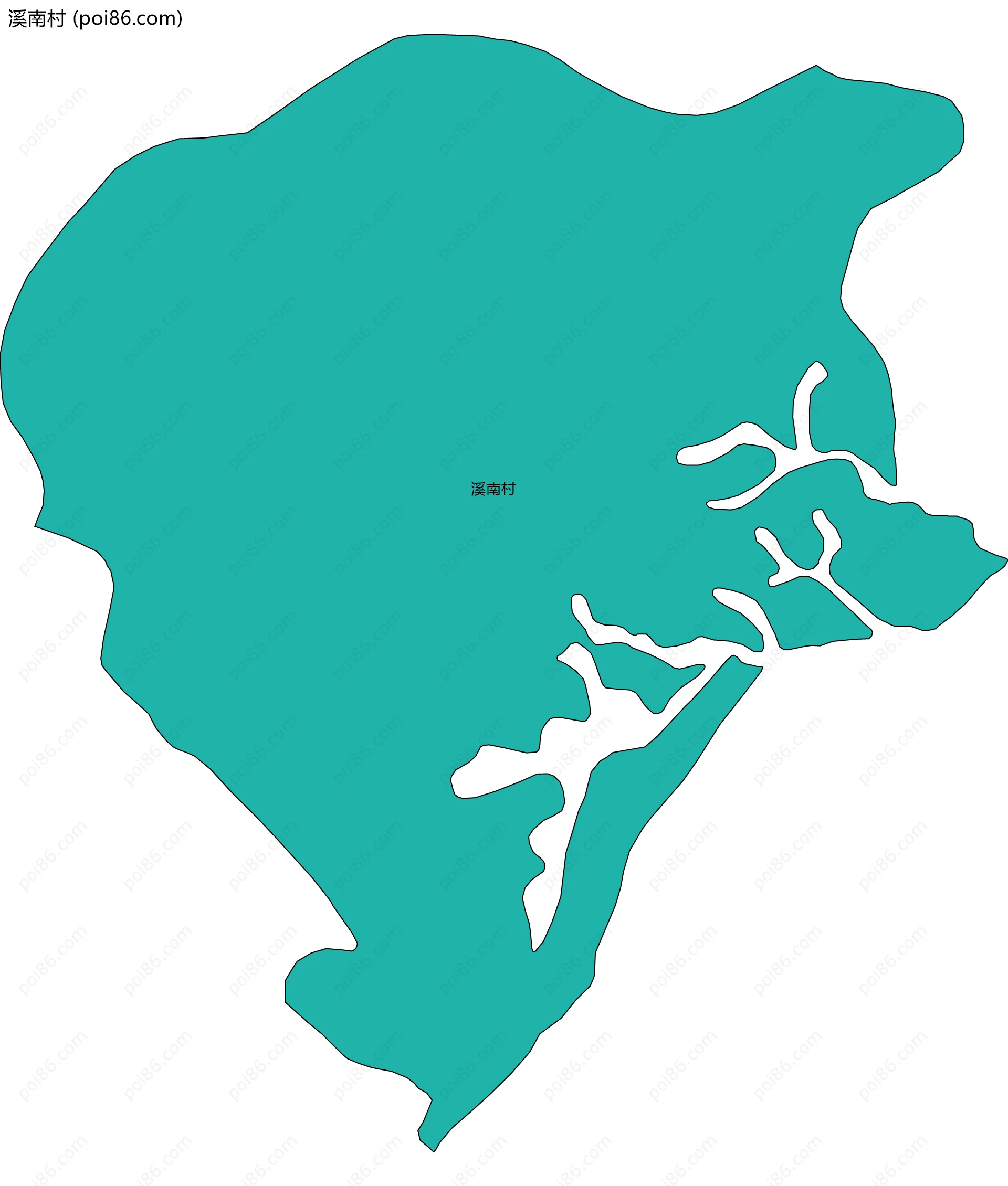 溪南村边界地图