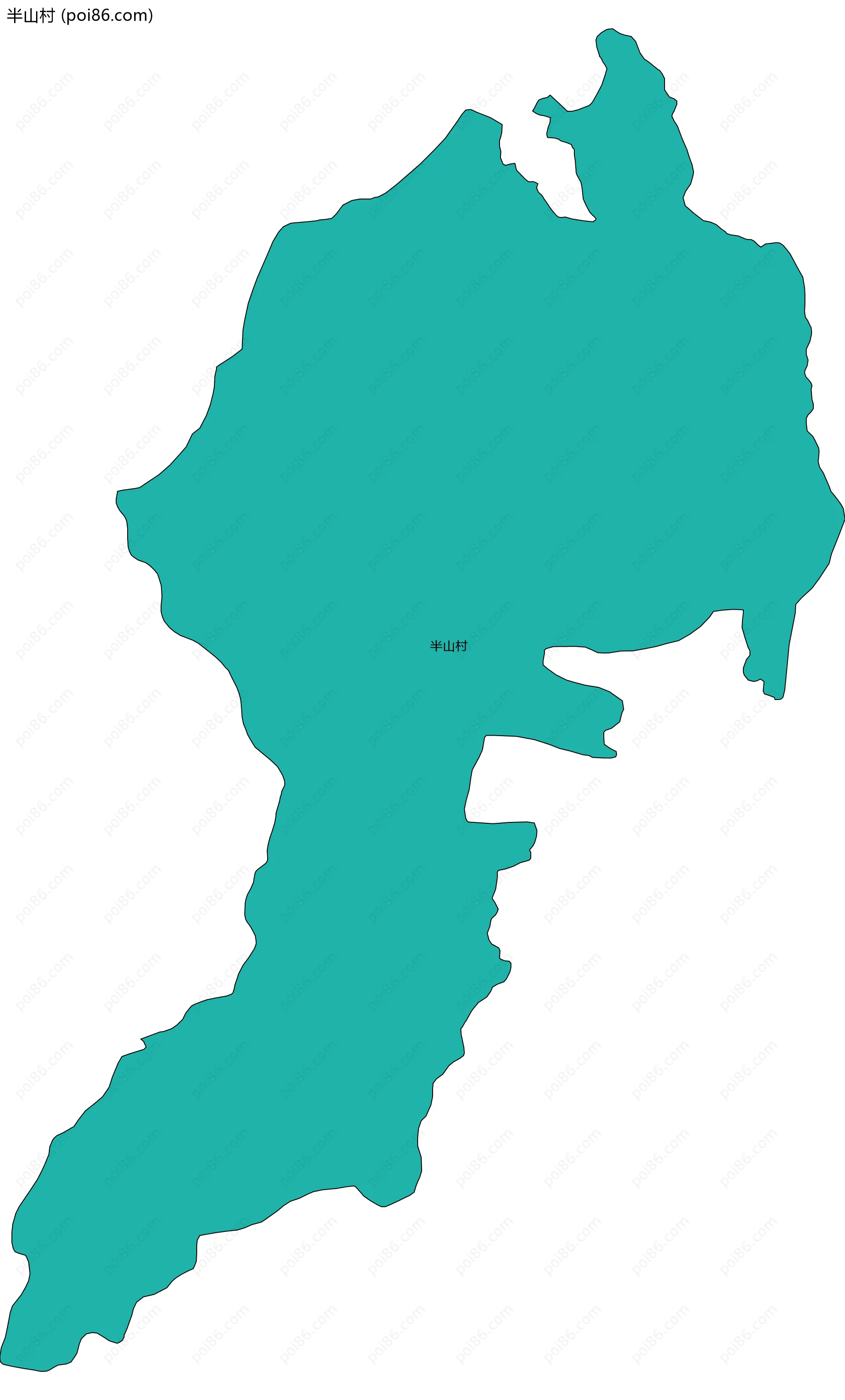 半山村边界地图