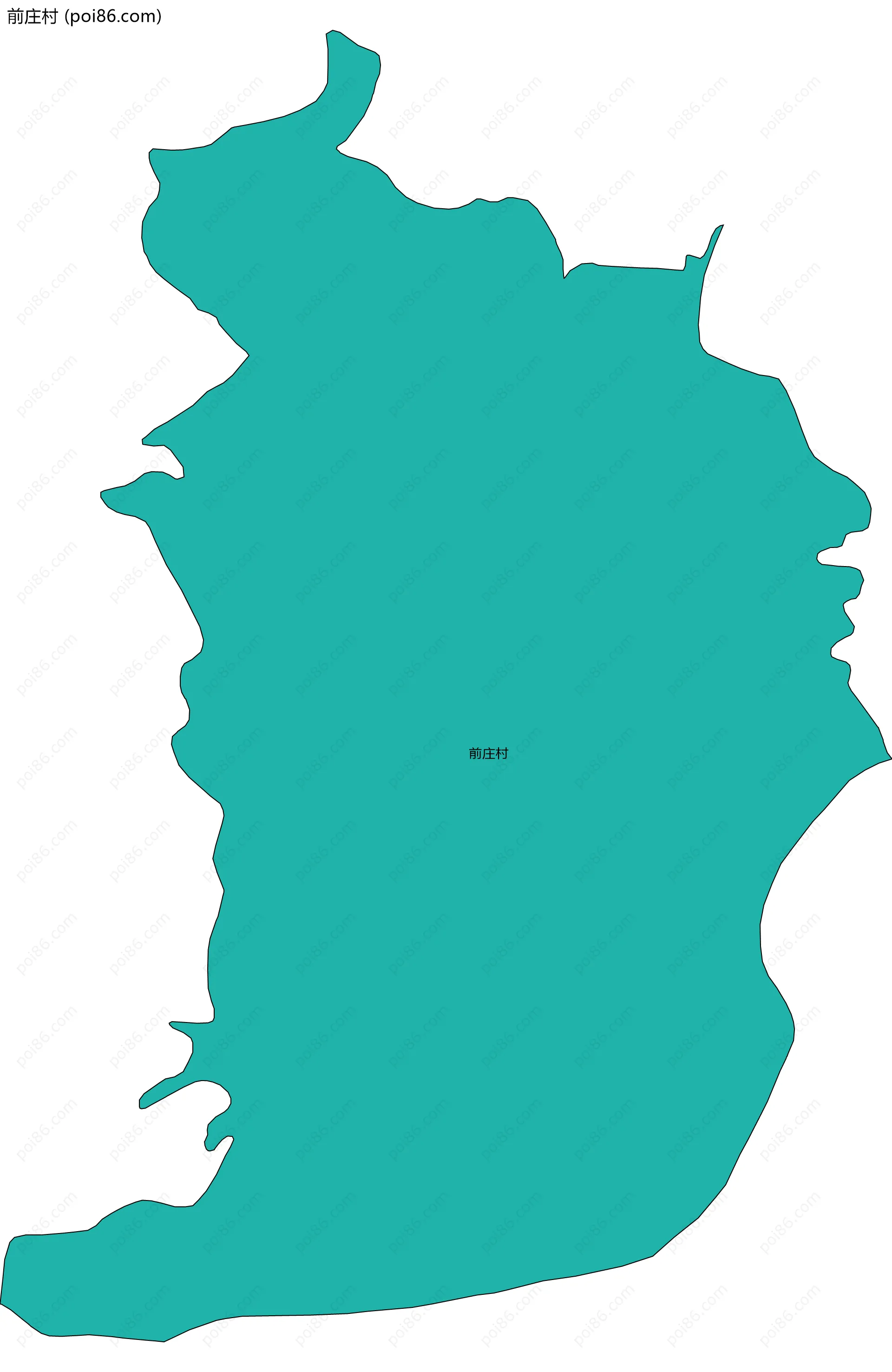 前庄村边界地图