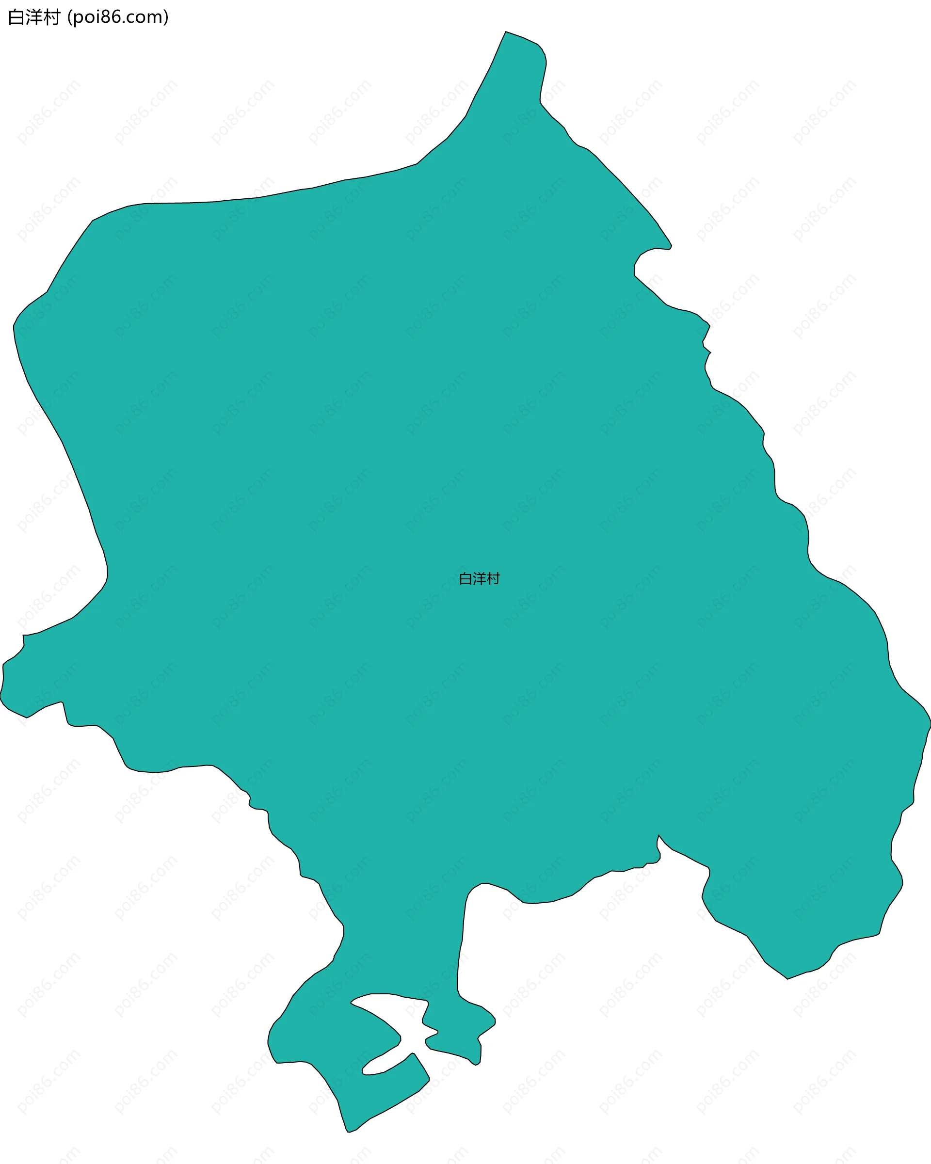 白洋村边界地图