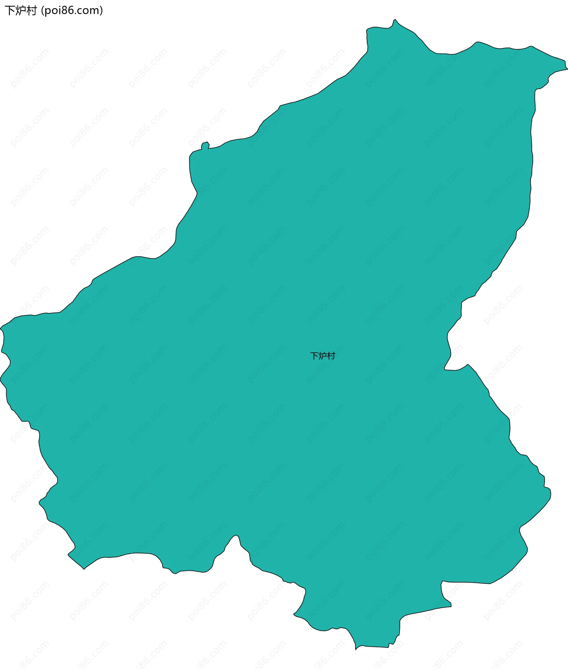 下炉村边界地图