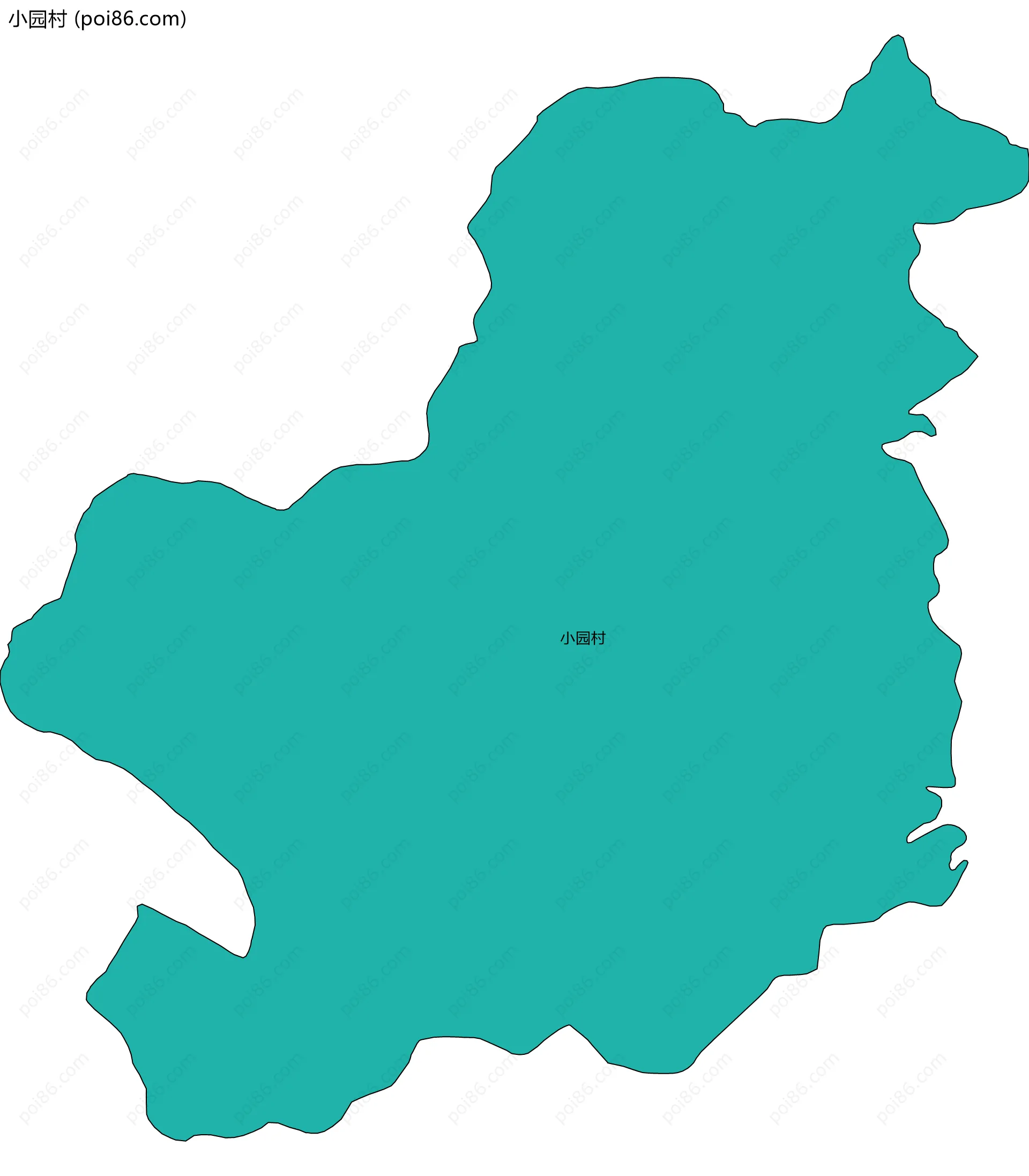 小园村边界地图