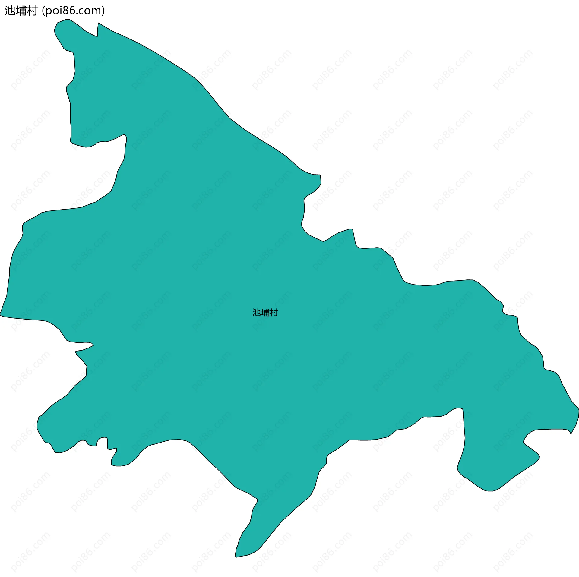 池埔村边界地图