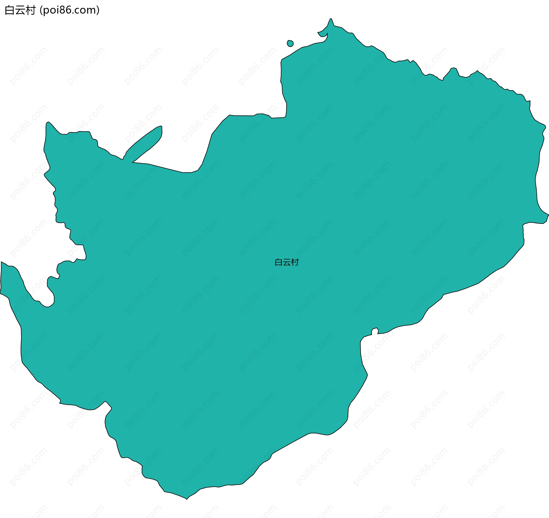 白云村边界地图