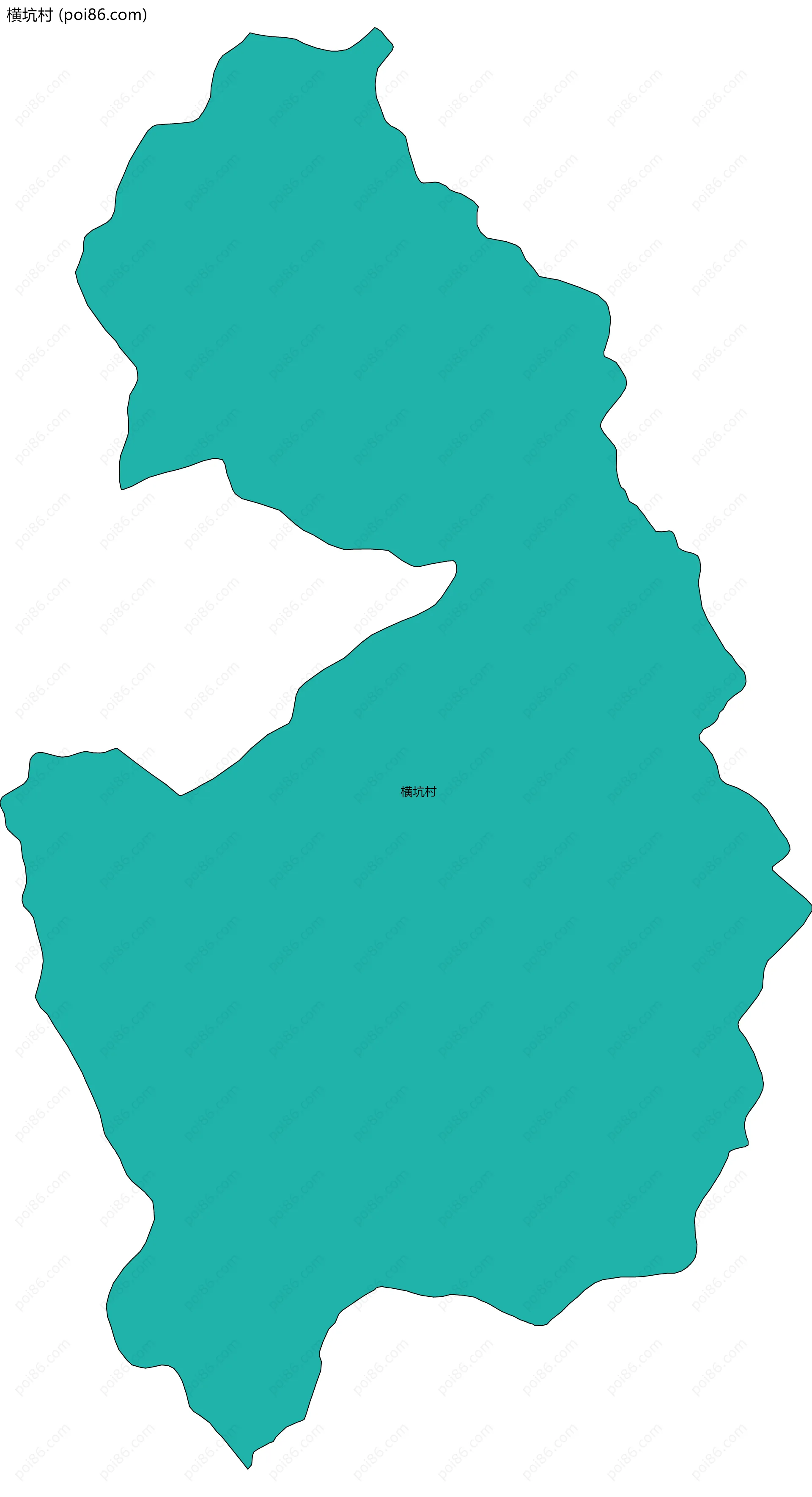 横坑村边界地图