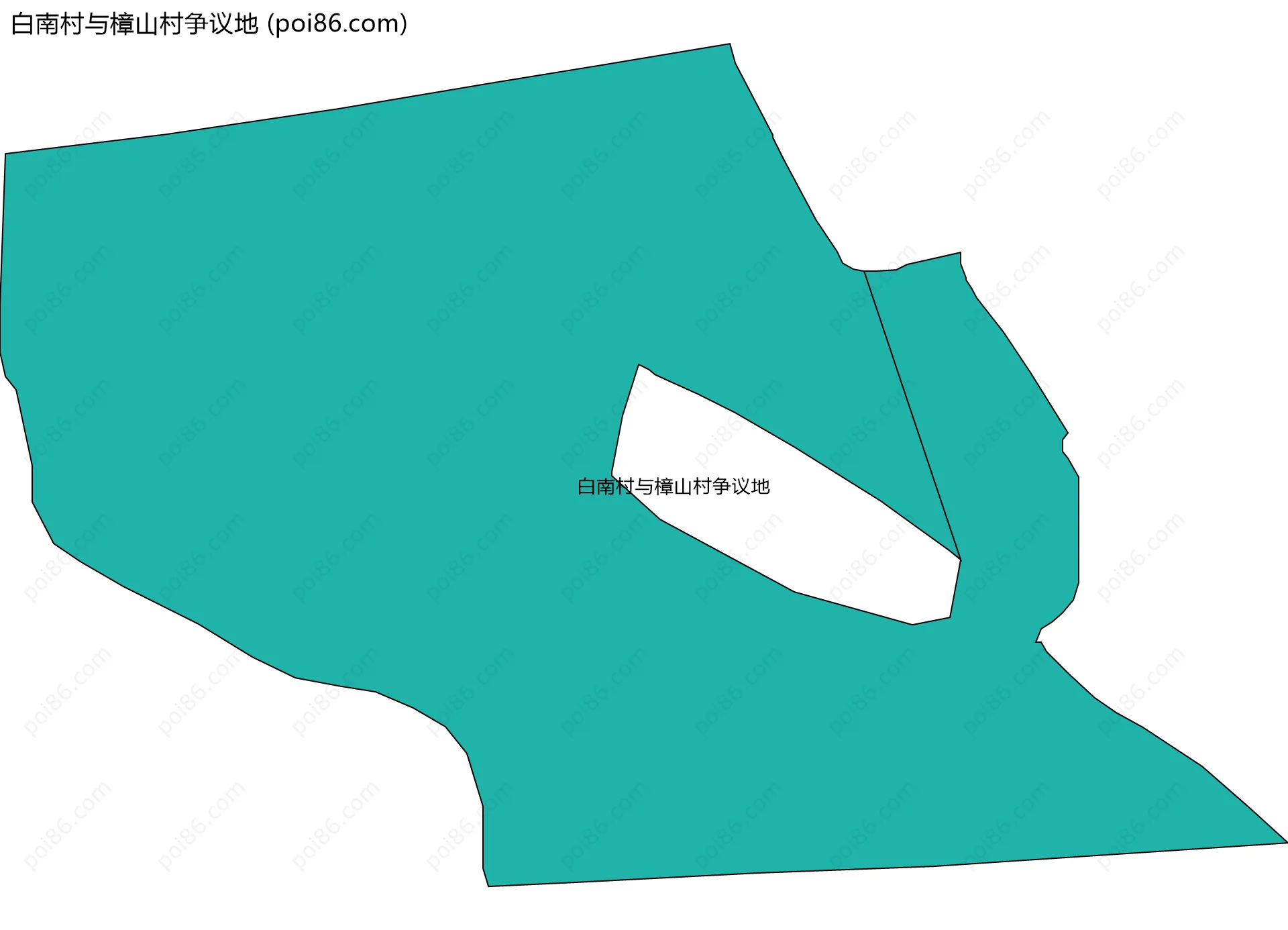 白南村与樟山村争议地边界地图