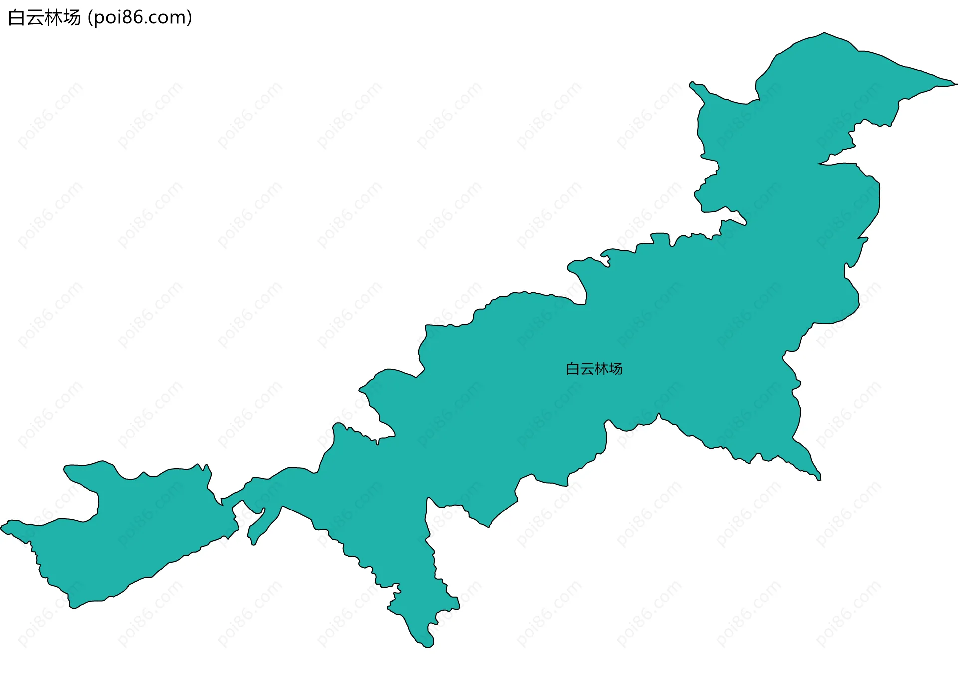白云林场边界地图