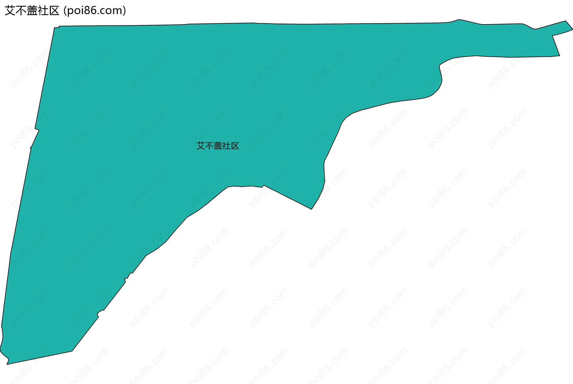 艾不盖社区边界地图