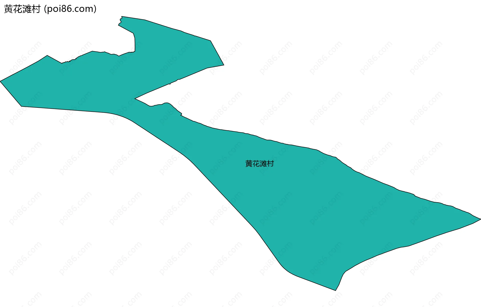 黄花滩村边界地图