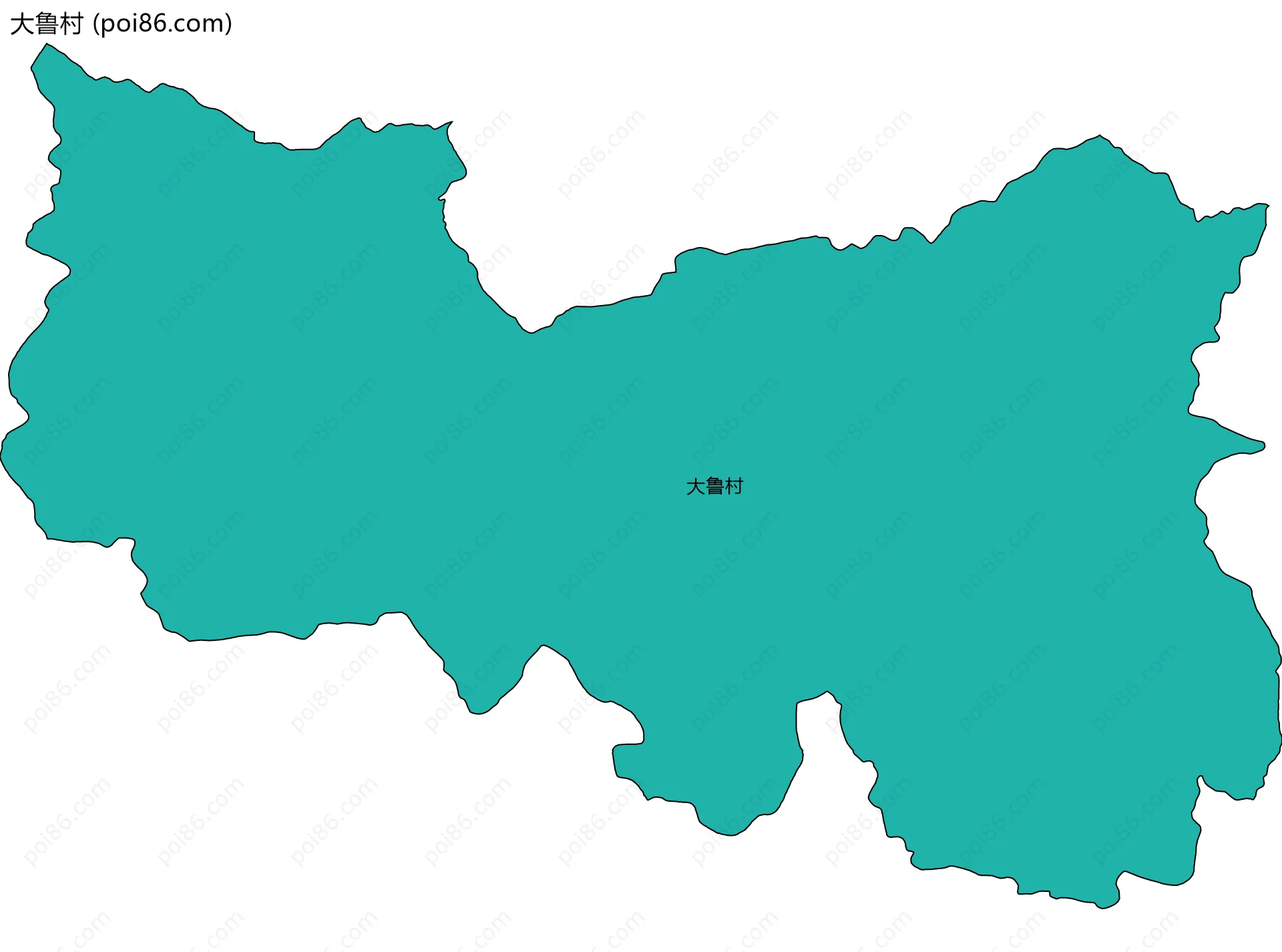 大鲁村边界地图
