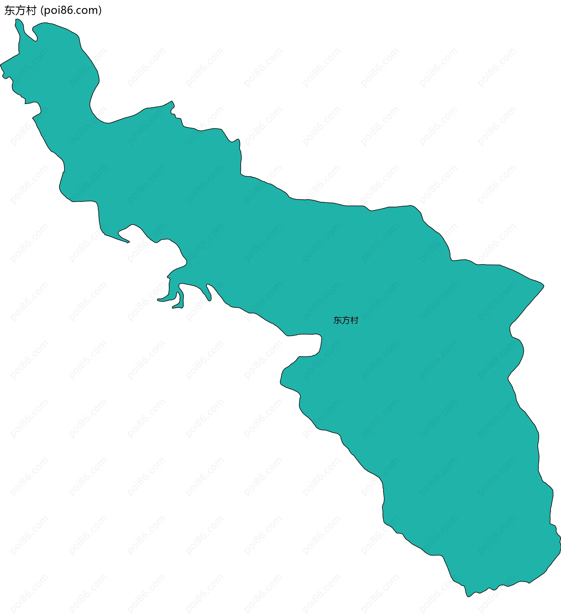 东方村边界地图