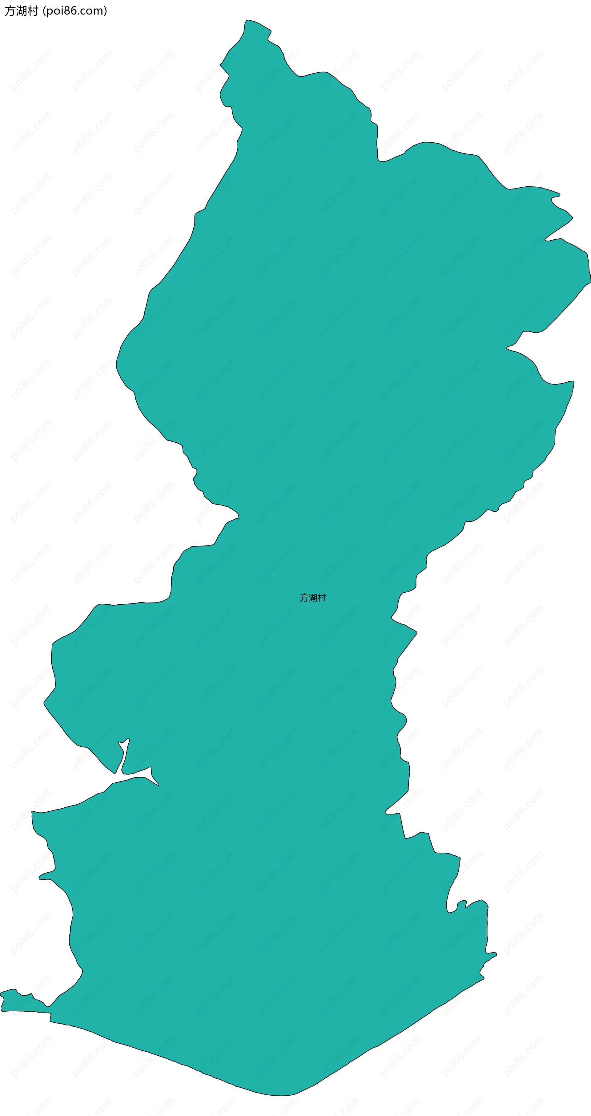 方湖村边界地图