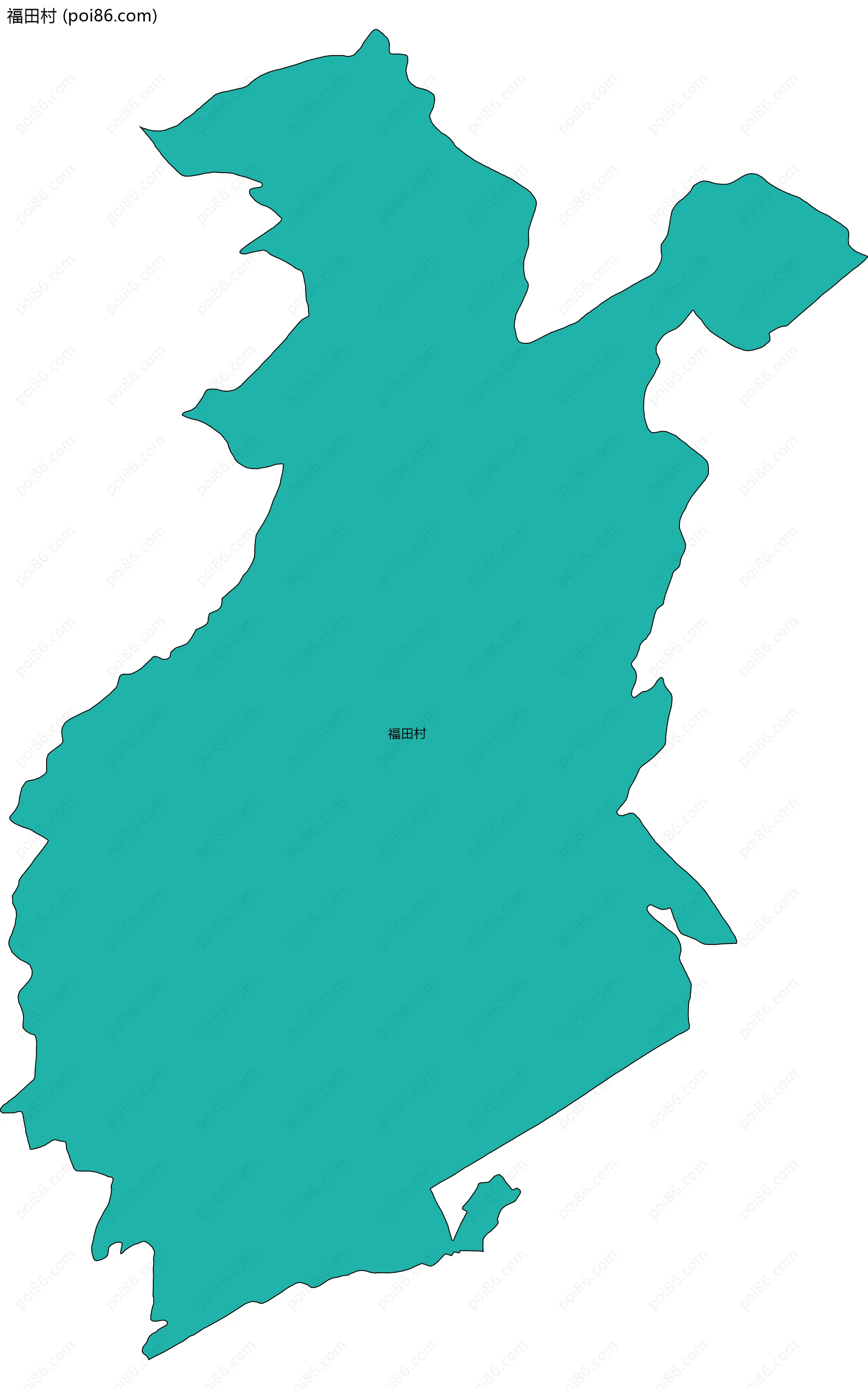 福田村边界地图