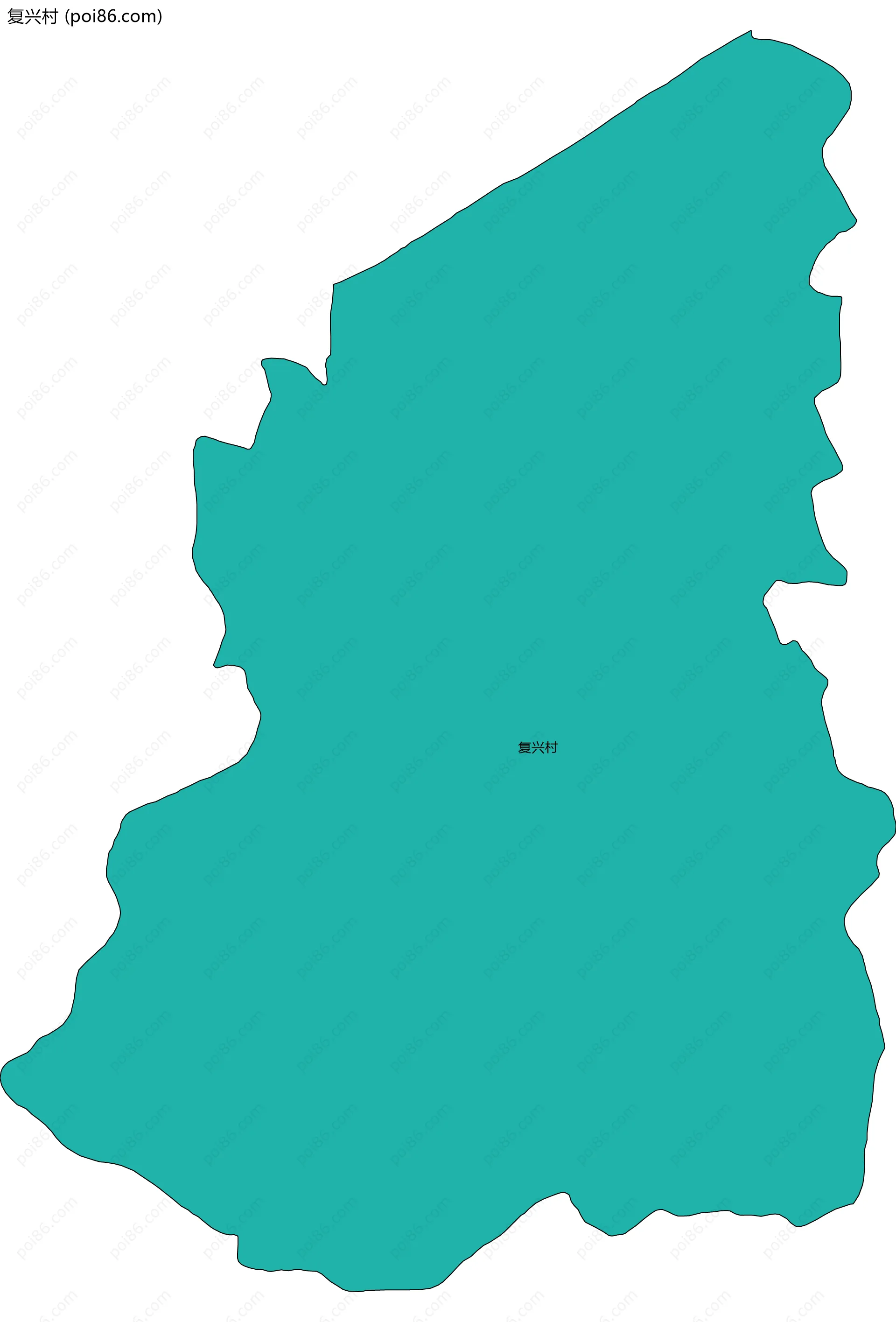 复兴村边界地图