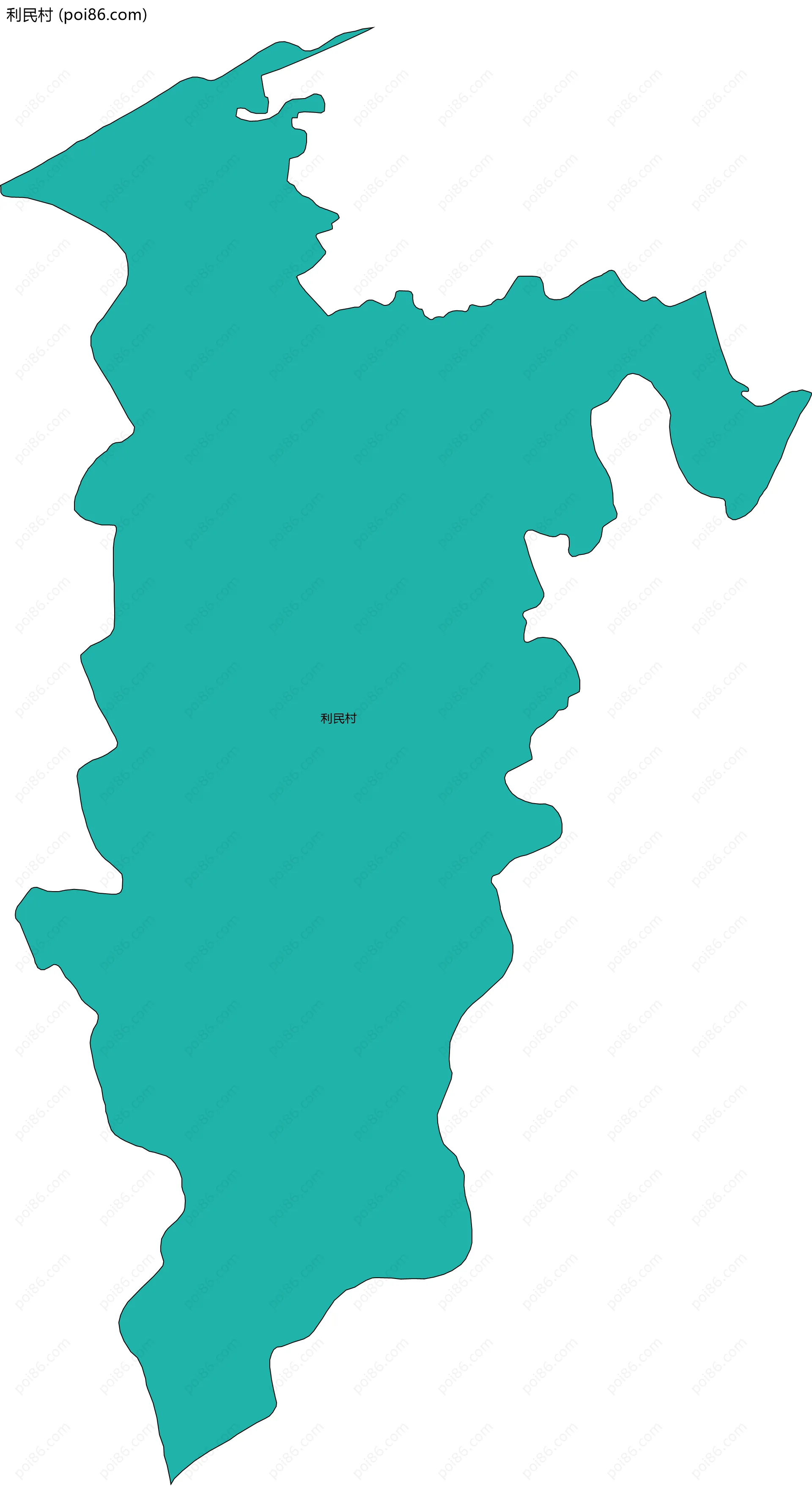 利民村边界地图